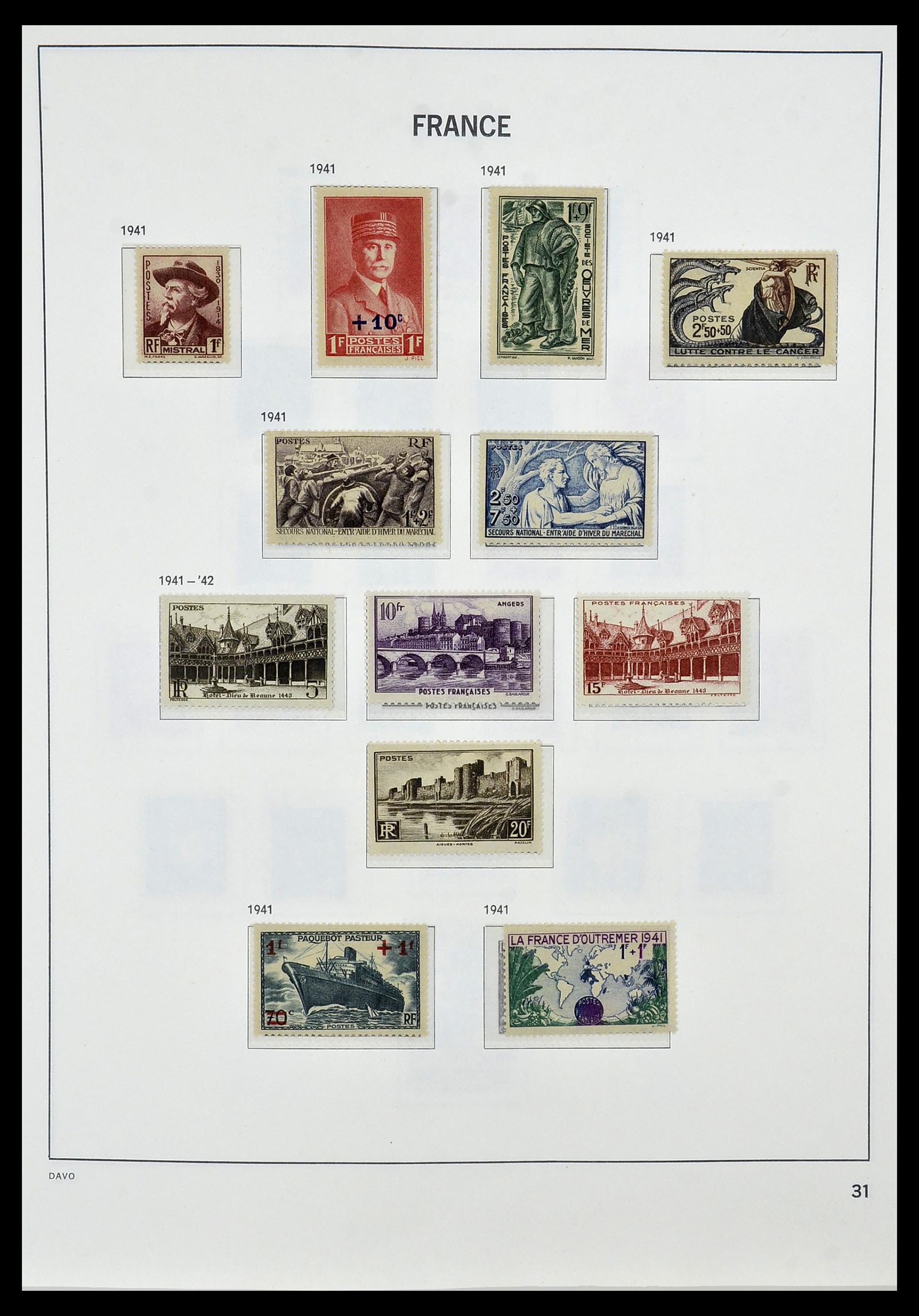 34085 033 - Postzegelverzameling 34085 Frankrijk 1849-1988.