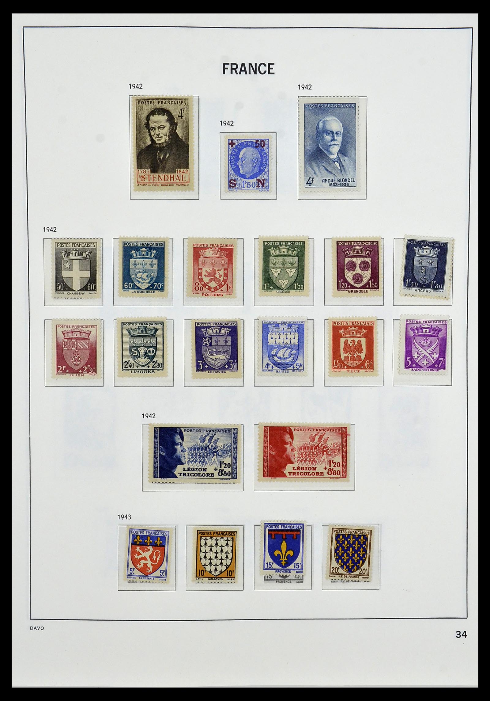 34085 036 - Postzegelverzameling 34085 Frankrijk 1849-1988.