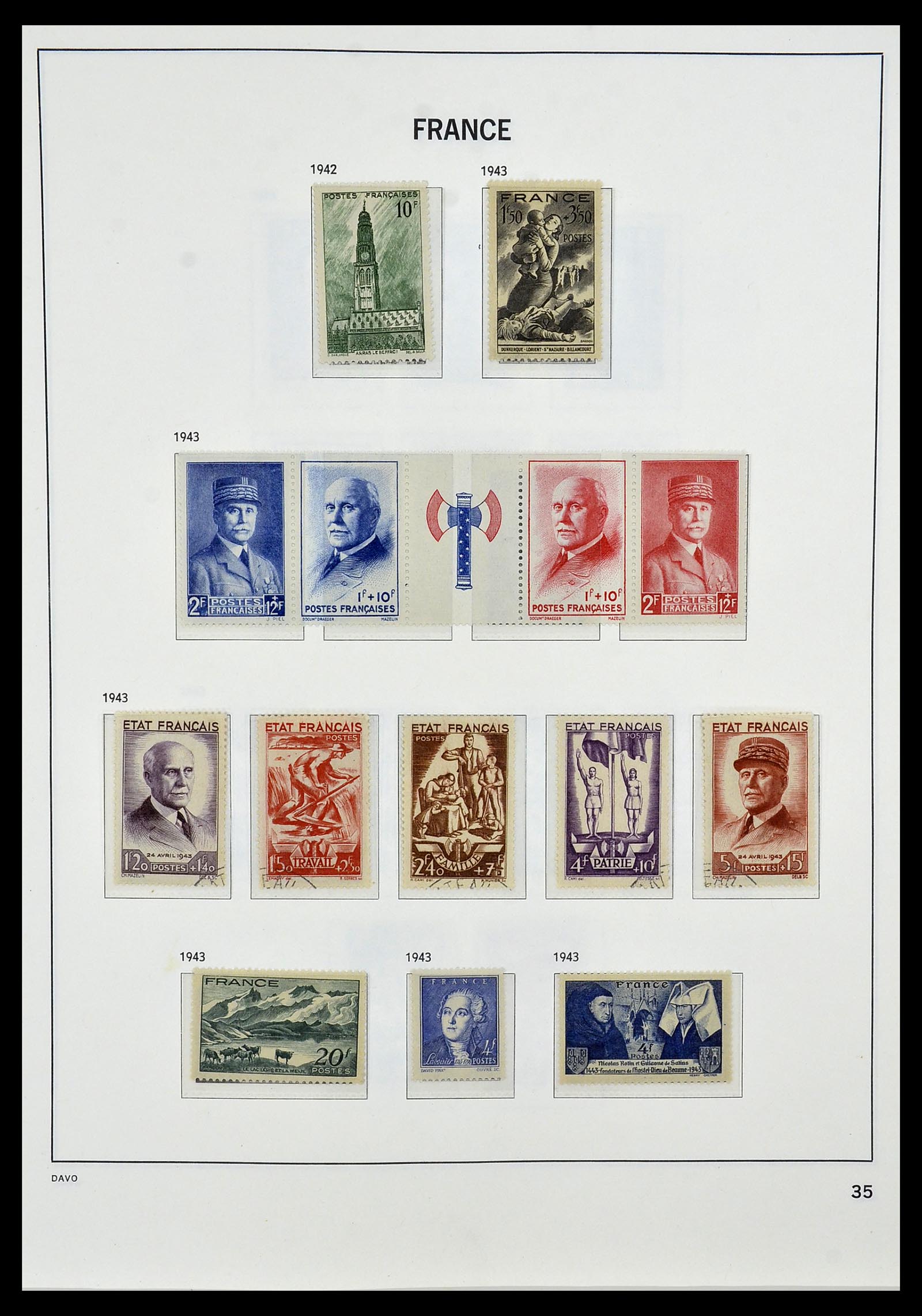 34085 037 - Postzegelverzameling 34085 Frankrijk 1849-1988.
