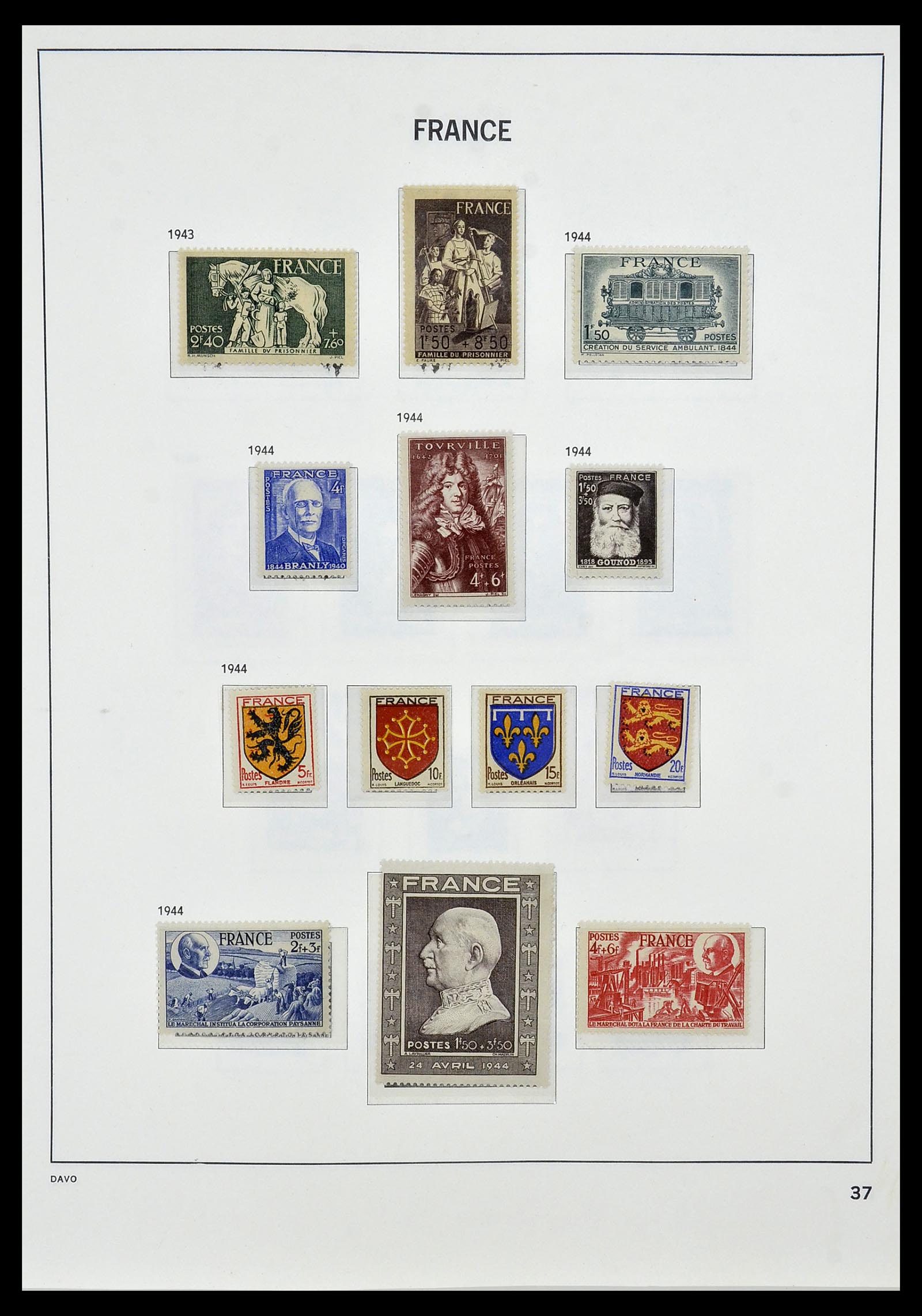 34085 039 - Postzegelverzameling 34085 Frankrijk 1849-1988.
