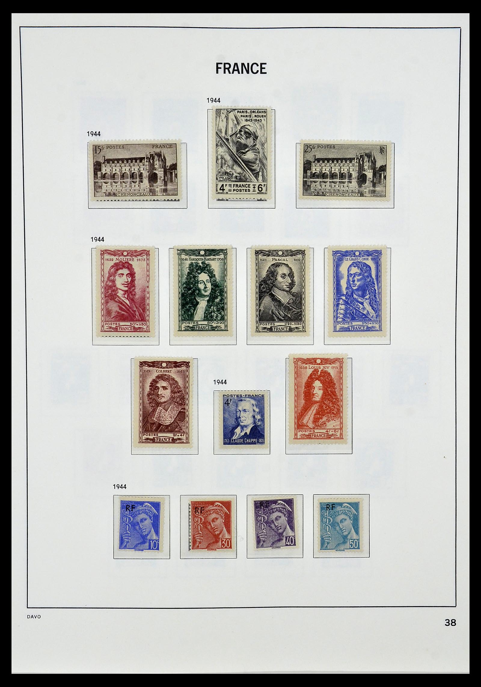 34085 040 - Postzegelverzameling 34085 Frankrijk 1849-1988.