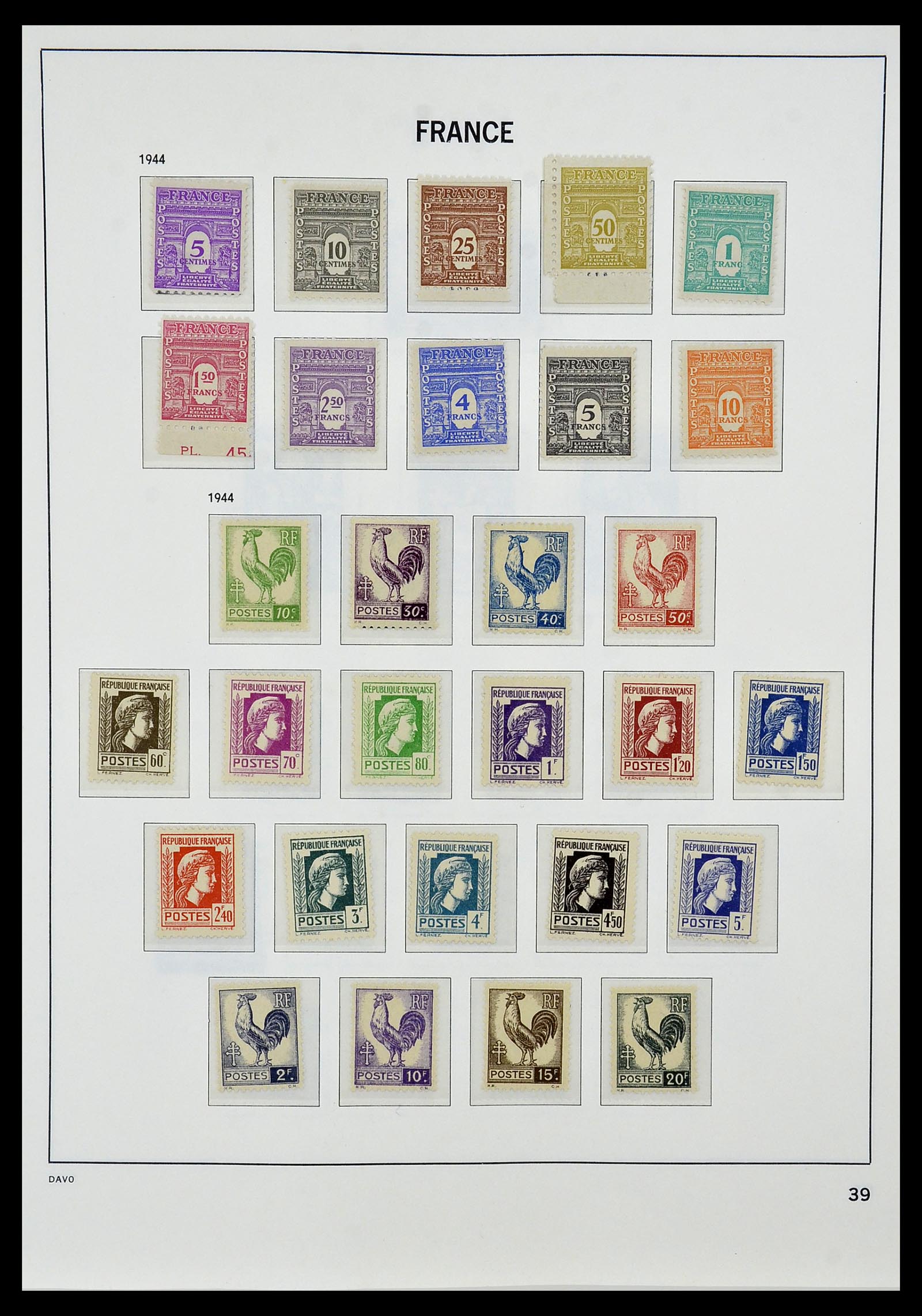 34085 041 - Postzegelverzameling 34085 Frankrijk 1849-1988.
