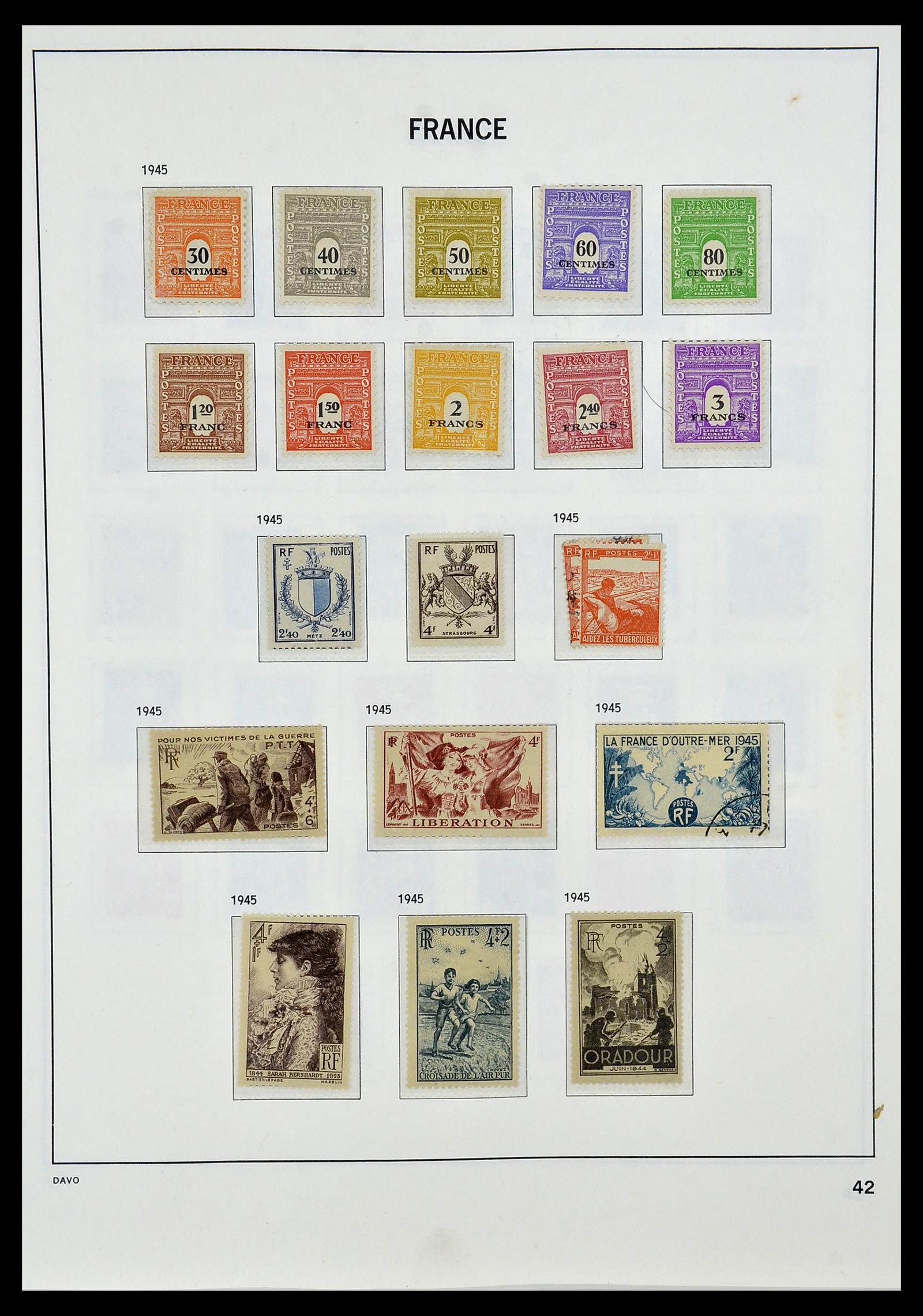 34085 044 - Postzegelverzameling 34085 Frankrijk 1849-1988.
