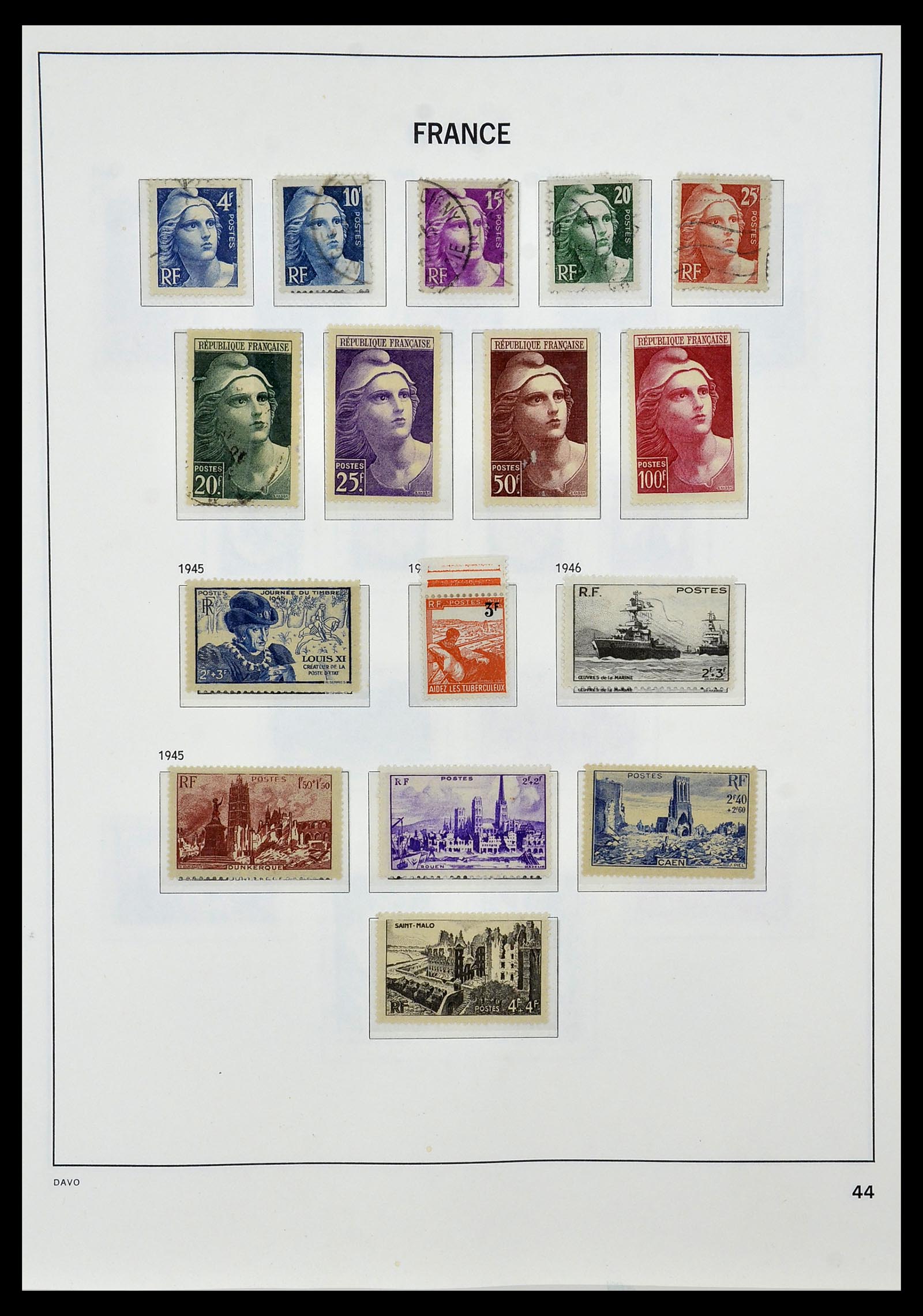 34085 046 - Postzegelverzameling 34085 Frankrijk 1849-1988.