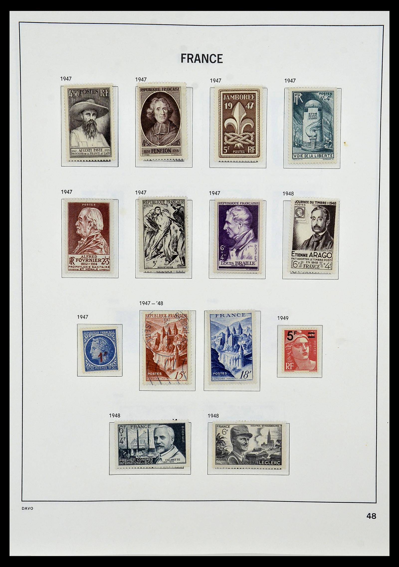 34085 050 - Postzegelverzameling 34085 Frankrijk 1849-1988.