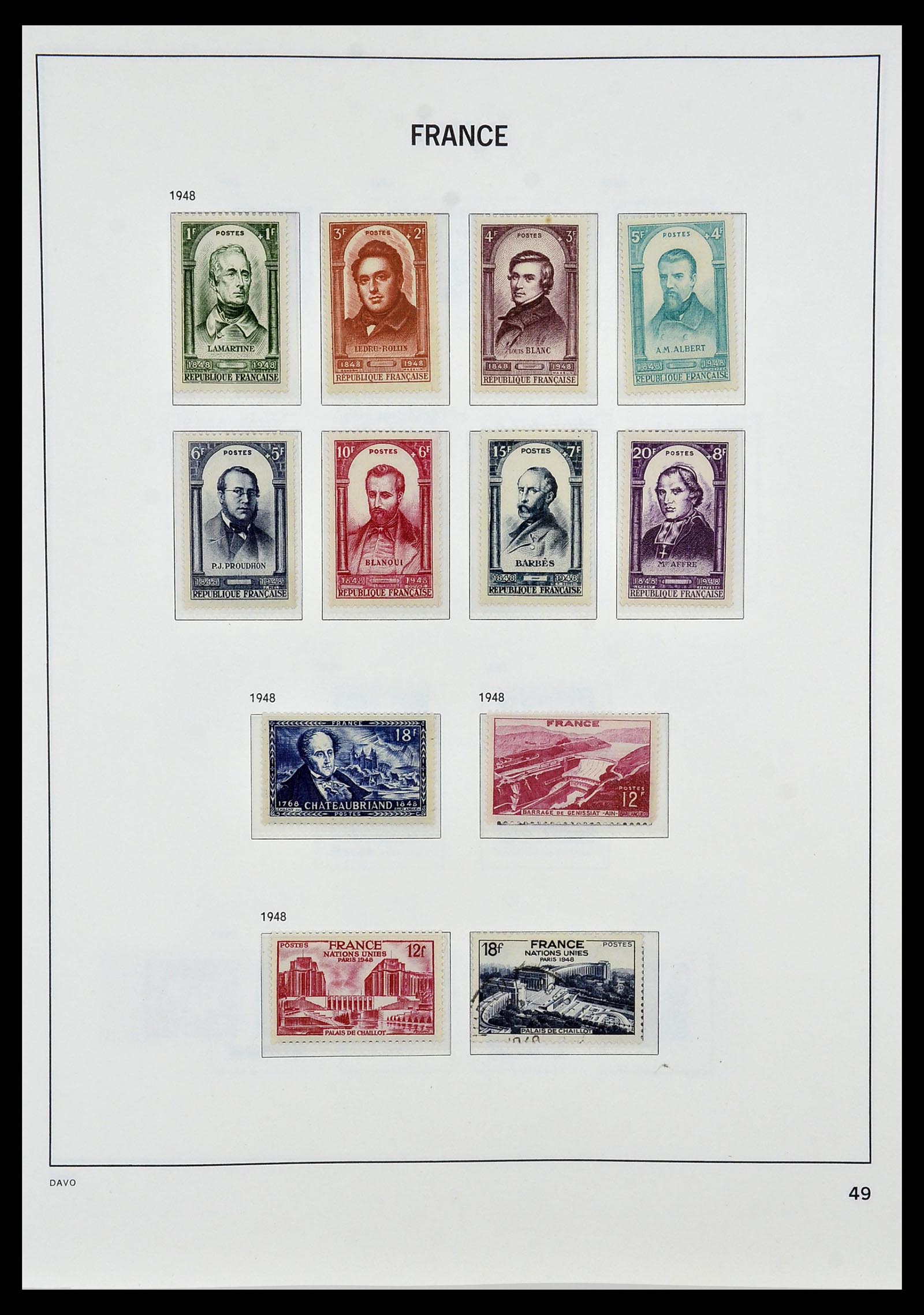 34085 051 - Postzegelverzameling 34085 Frankrijk 1849-1988.