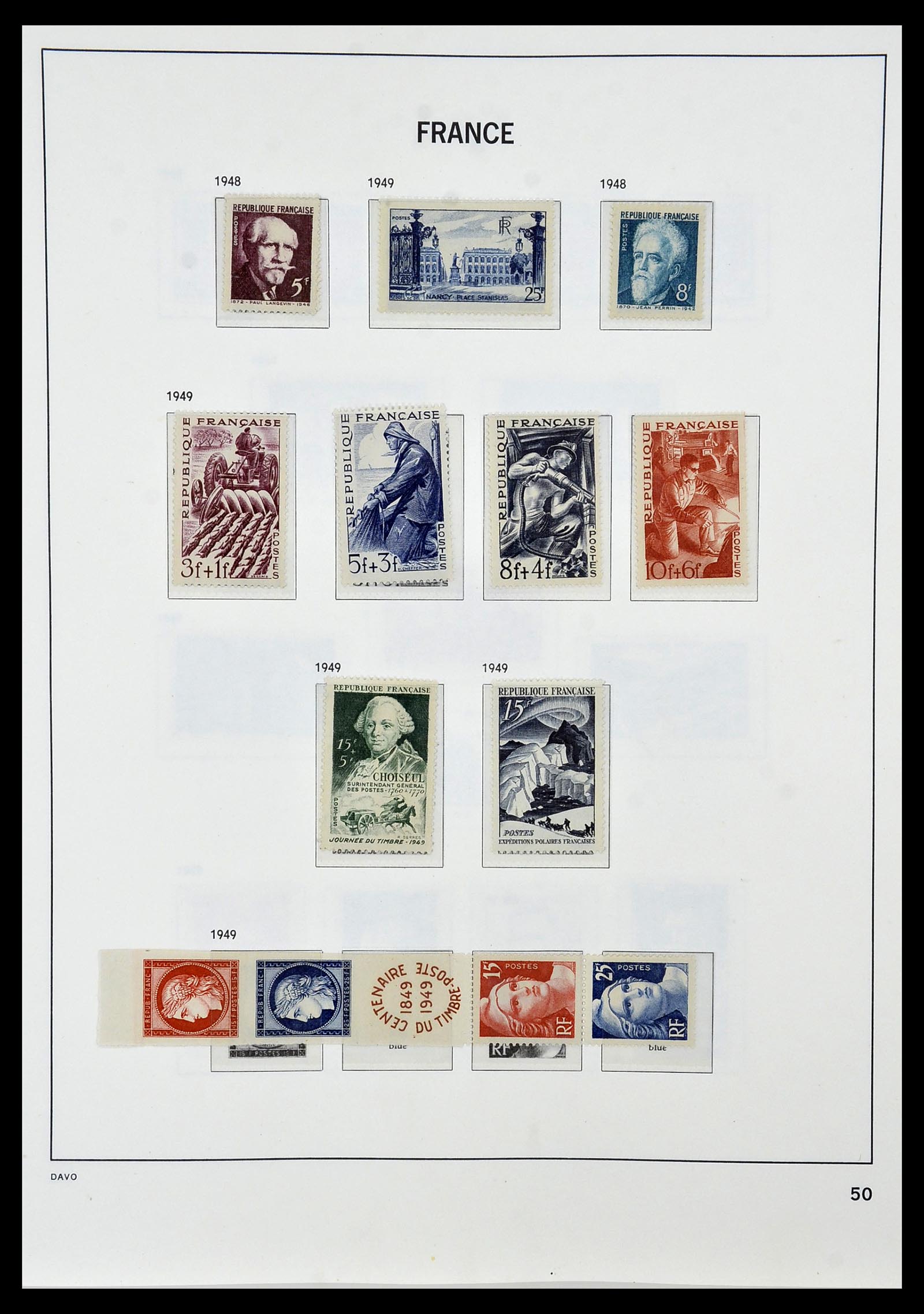 34085 052 - Postzegelverzameling 34085 Frankrijk 1849-1988.