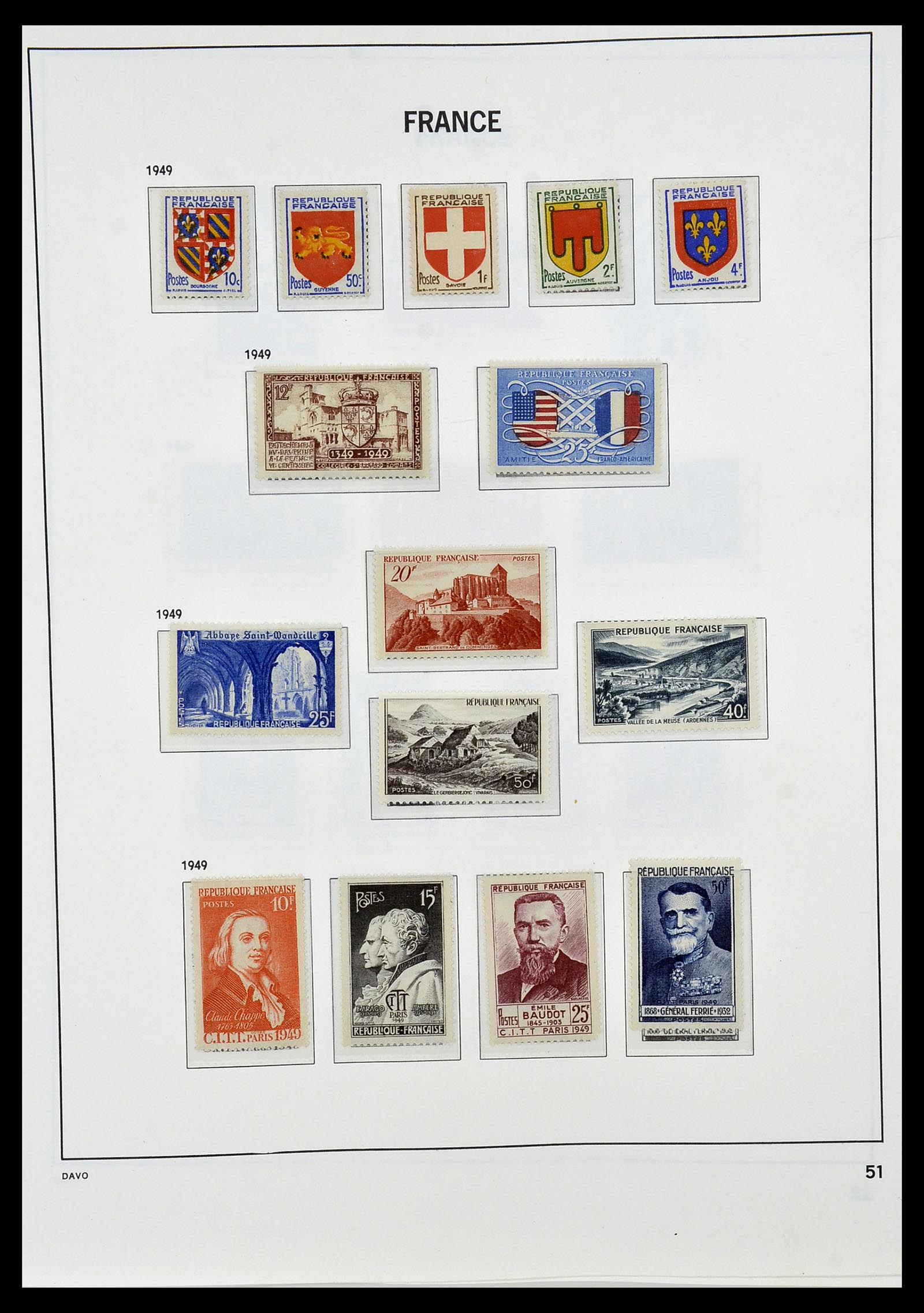 34085 053 - Postzegelverzameling 34085 Frankrijk 1849-1988.