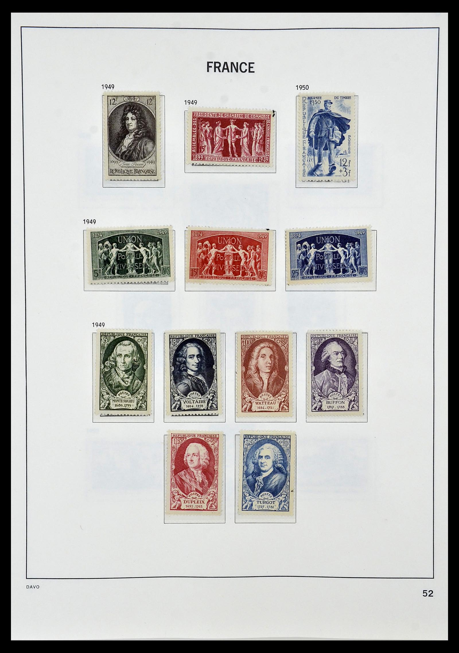 34085 054 - Postzegelverzameling 34085 Frankrijk 1849-1988.