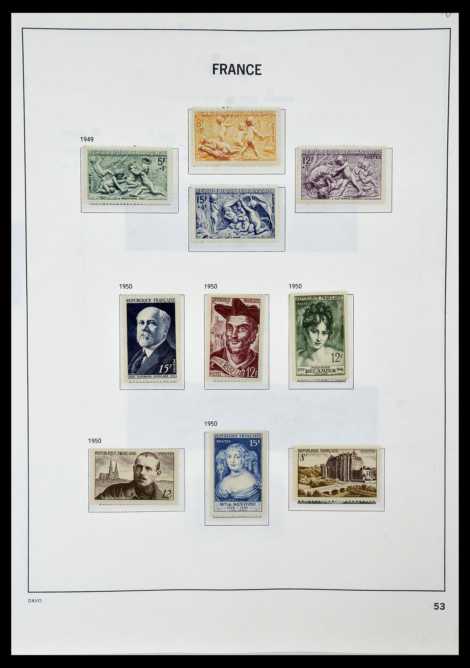 34085 055 - Postzegelverzameling 34085 Frankrijk 1849-1988.