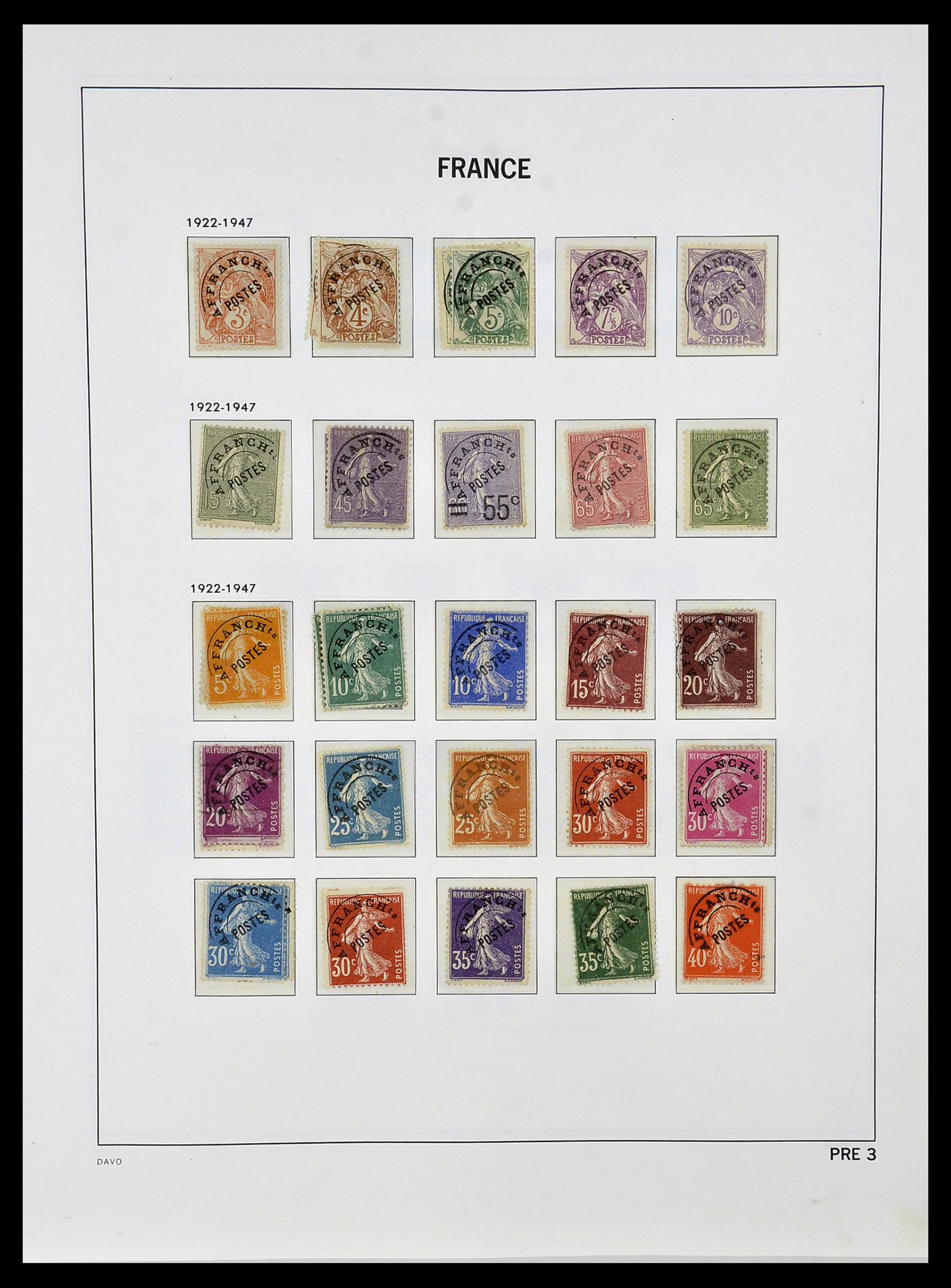 34085 062 - Postzegelverzameling 34085 Frankrijk 1849-1988.