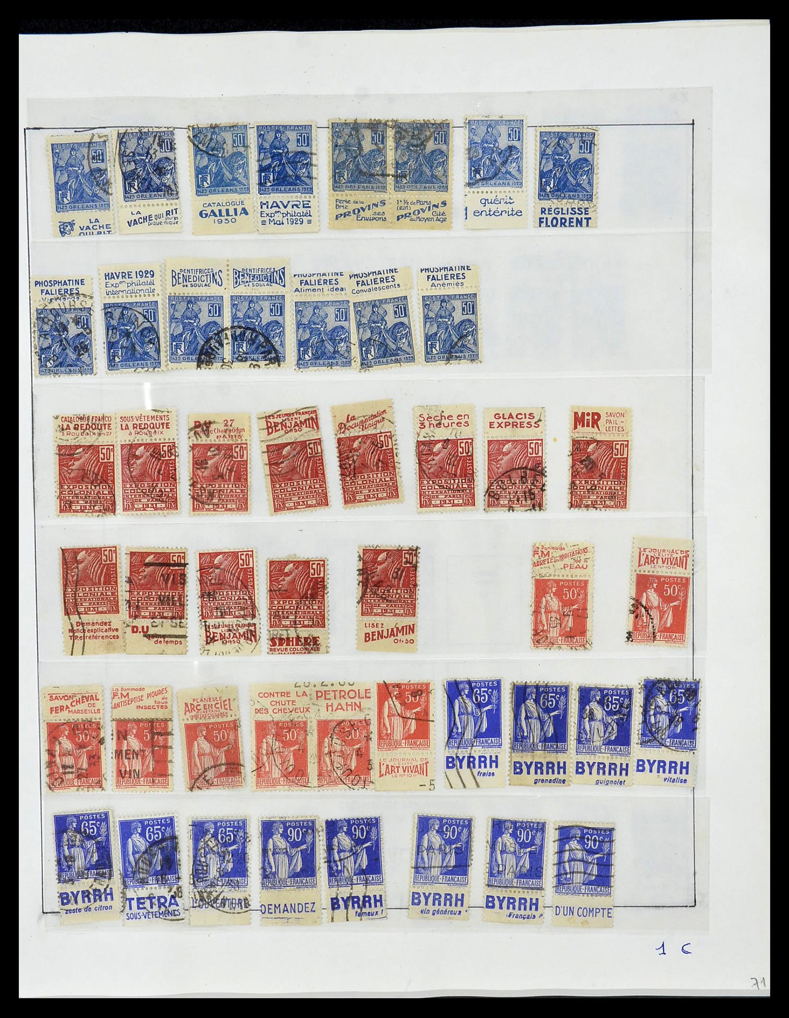 34085 072 - Postzegelverzameling 34085 Frankrijk 1849-1988.