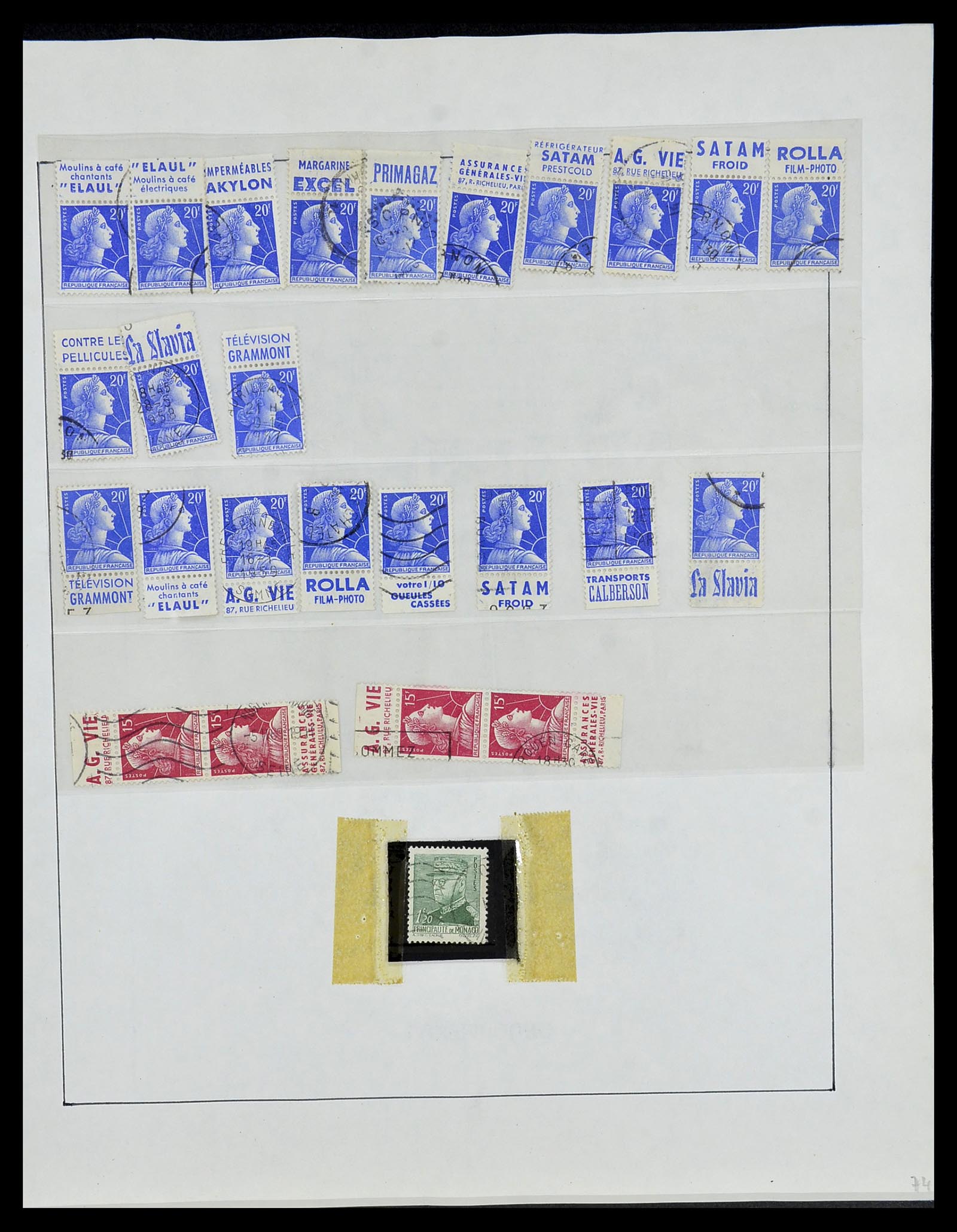 34085 075 - Postzegelverzameling 34085 Frankrijk 1849-1988.