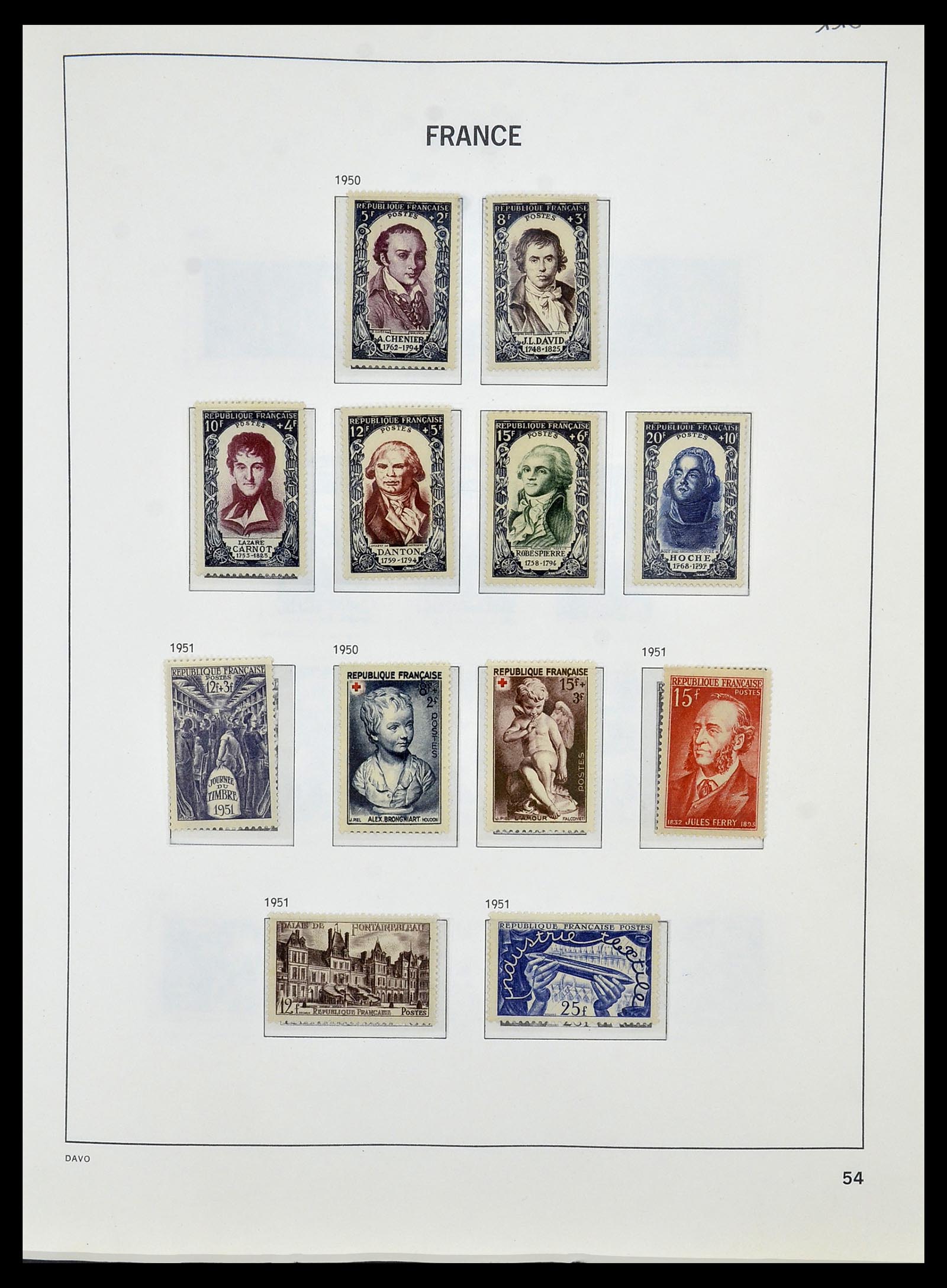 34085 076 - Postzegelverzameling 34085 Frankrijk 1849-1988.