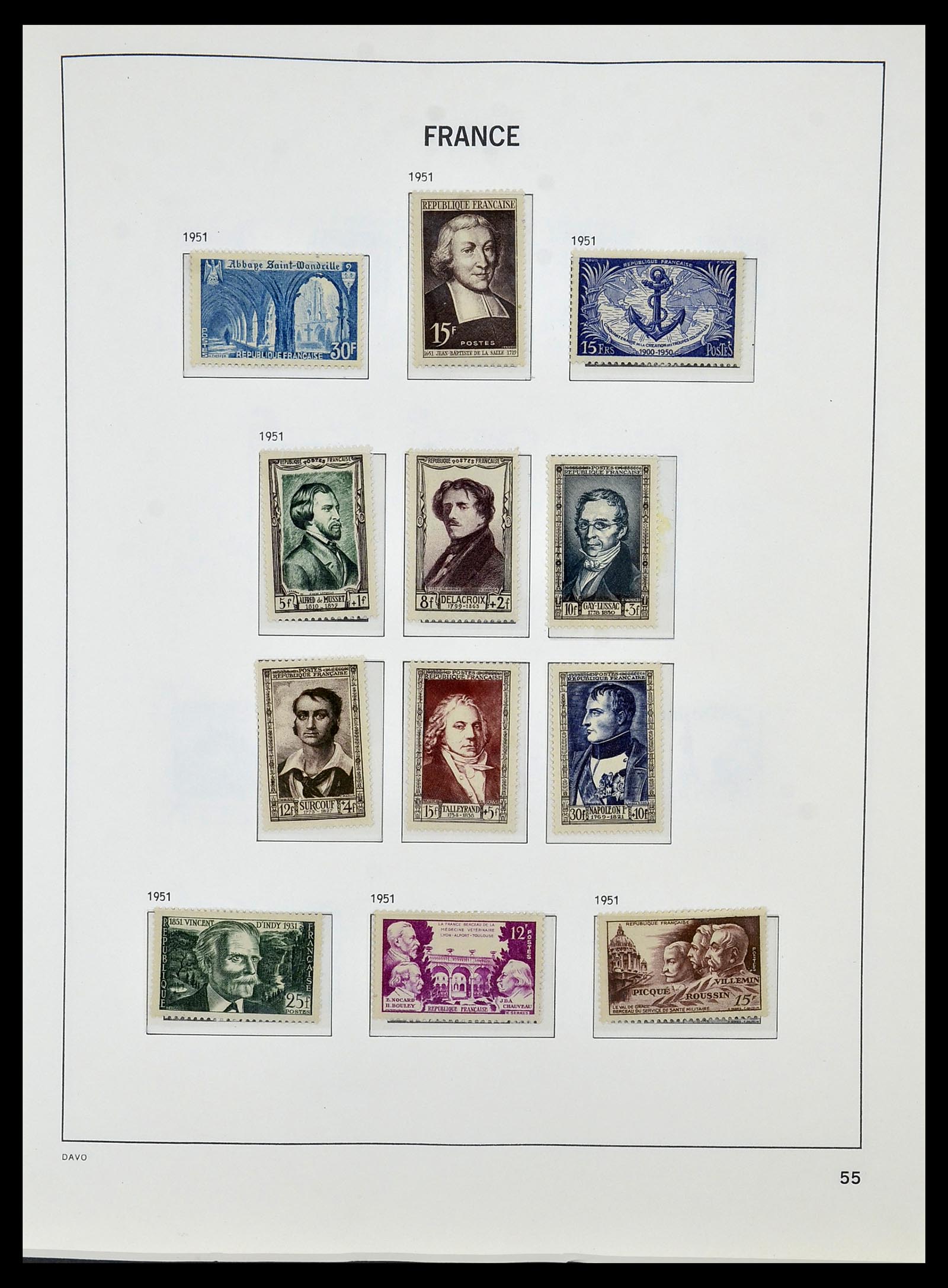 34085 077 - Postzegelverzameling 34085 Frankrijk 1849-1988.