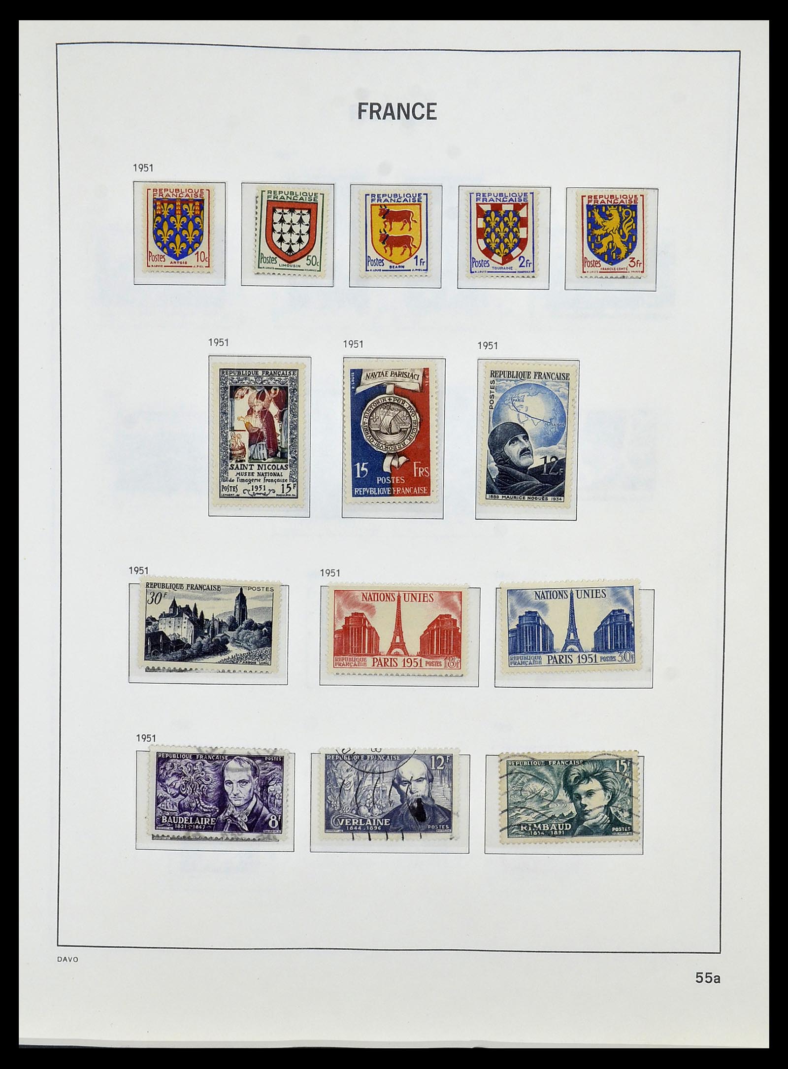 34085 078 - Postzegelverzameling 34085 Frankrijk 1849-1988.