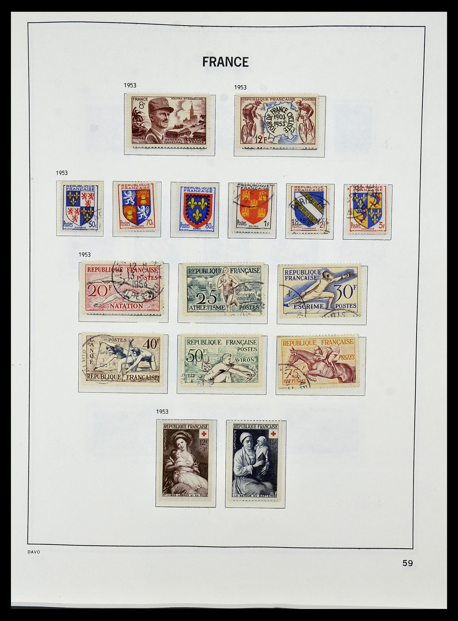 34085 082 - Postzegelverzameling 34085 Frankrijk 1849-1988.