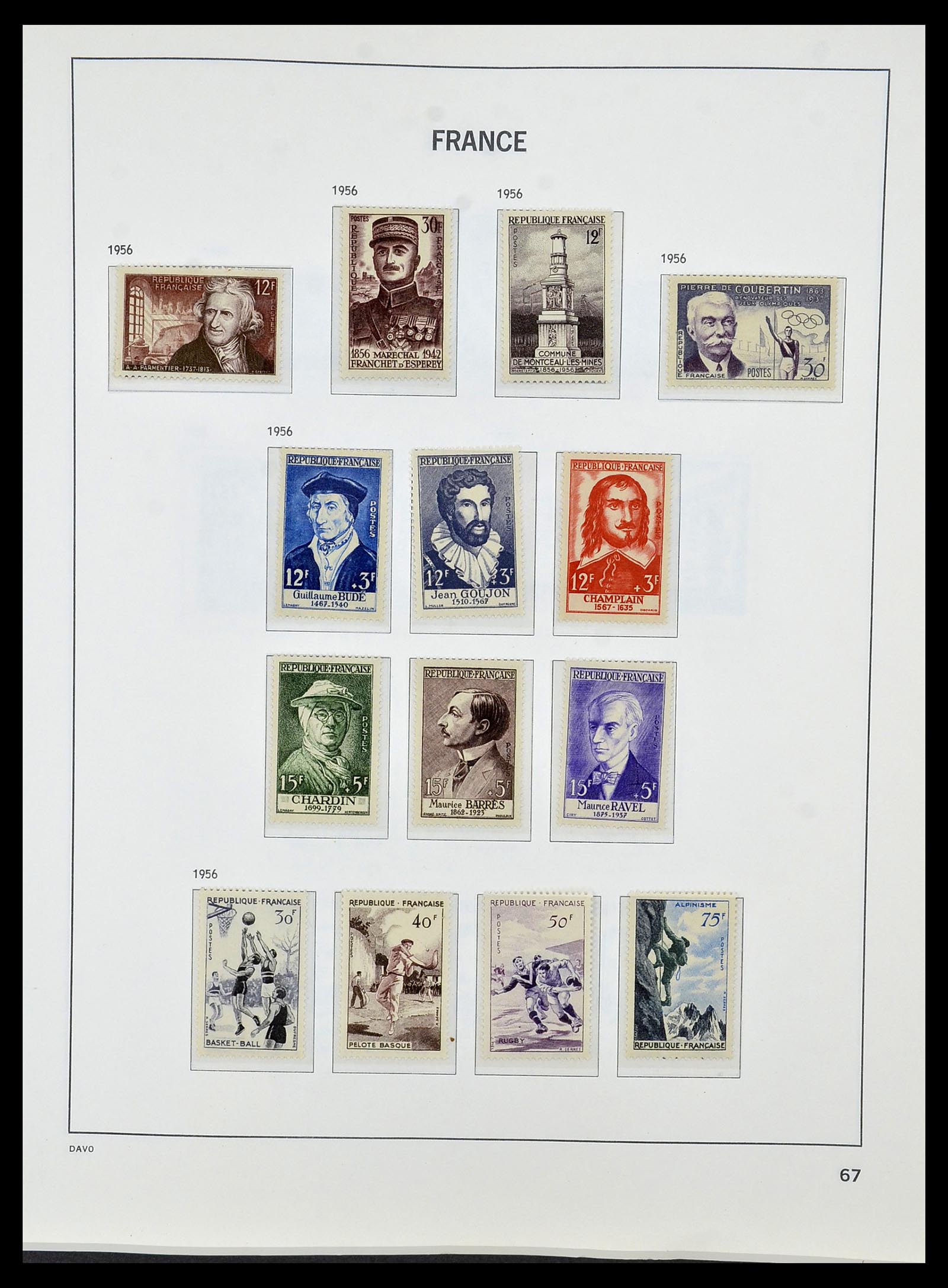34085 090 - Postzegelverzameling 34085 Frankrijk 1849-1988.