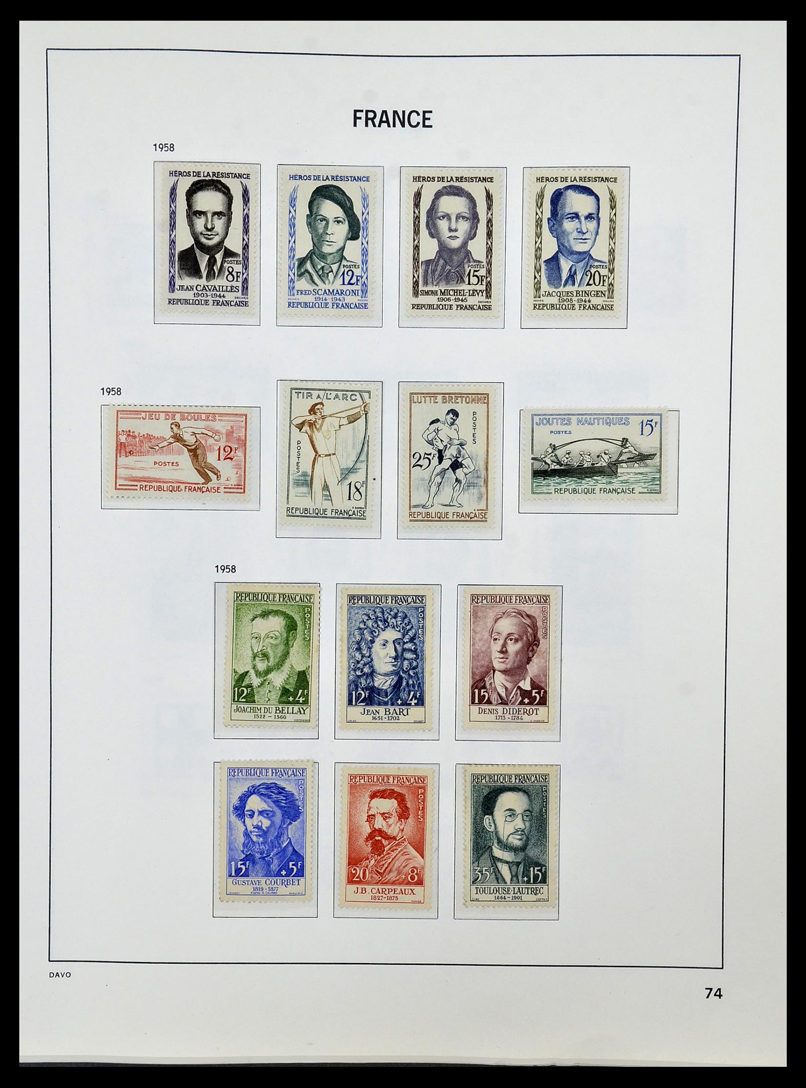 34085 097 - Postzegelverzameling 34085 Frankrijk 1849-1988.