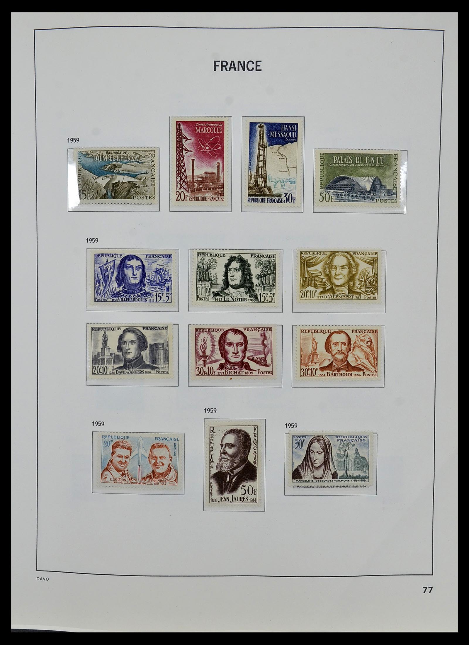 34085 100 - Postzegelverzameling 34085 Frankrijk 1849-1988.