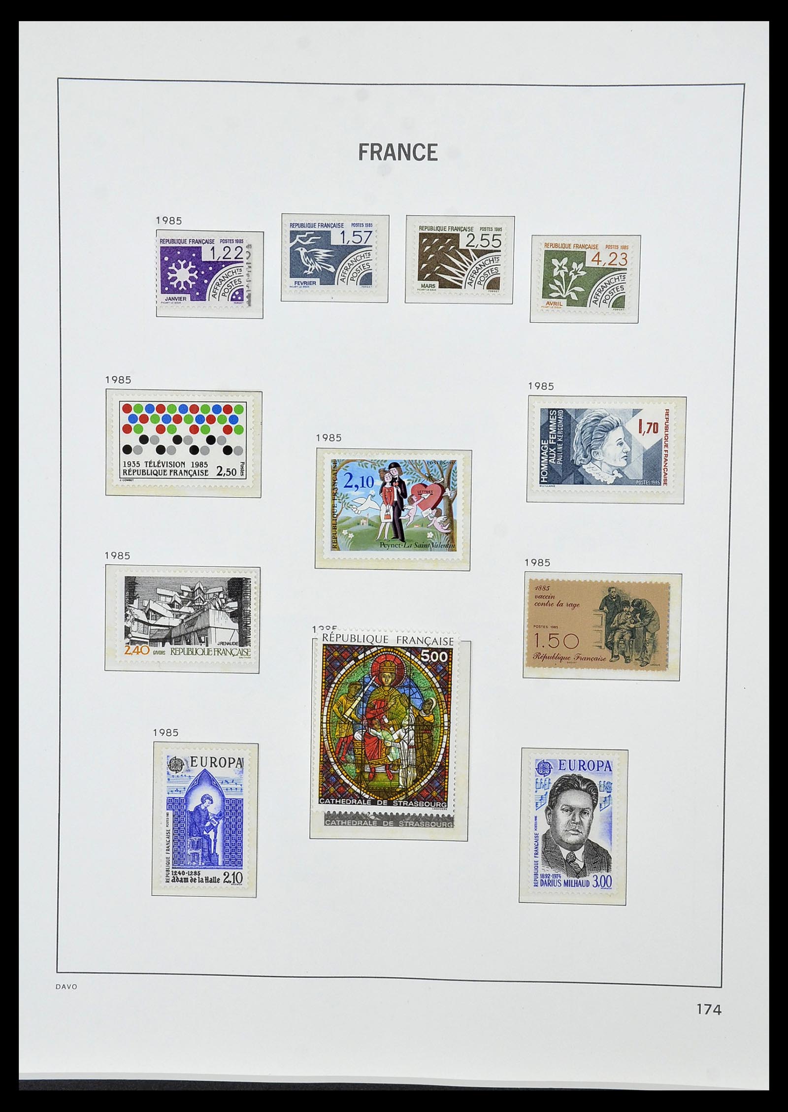34085 208 - Postzegelverzameling 34085 Frankrijk 1849-1988.
