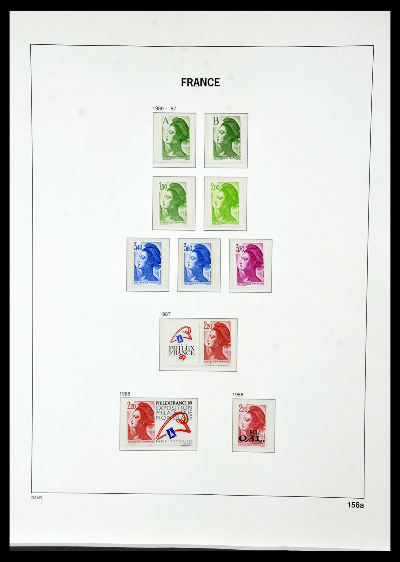 34085 215 - Postzegelverzameling 34085 Frankrijk 1849-1988.