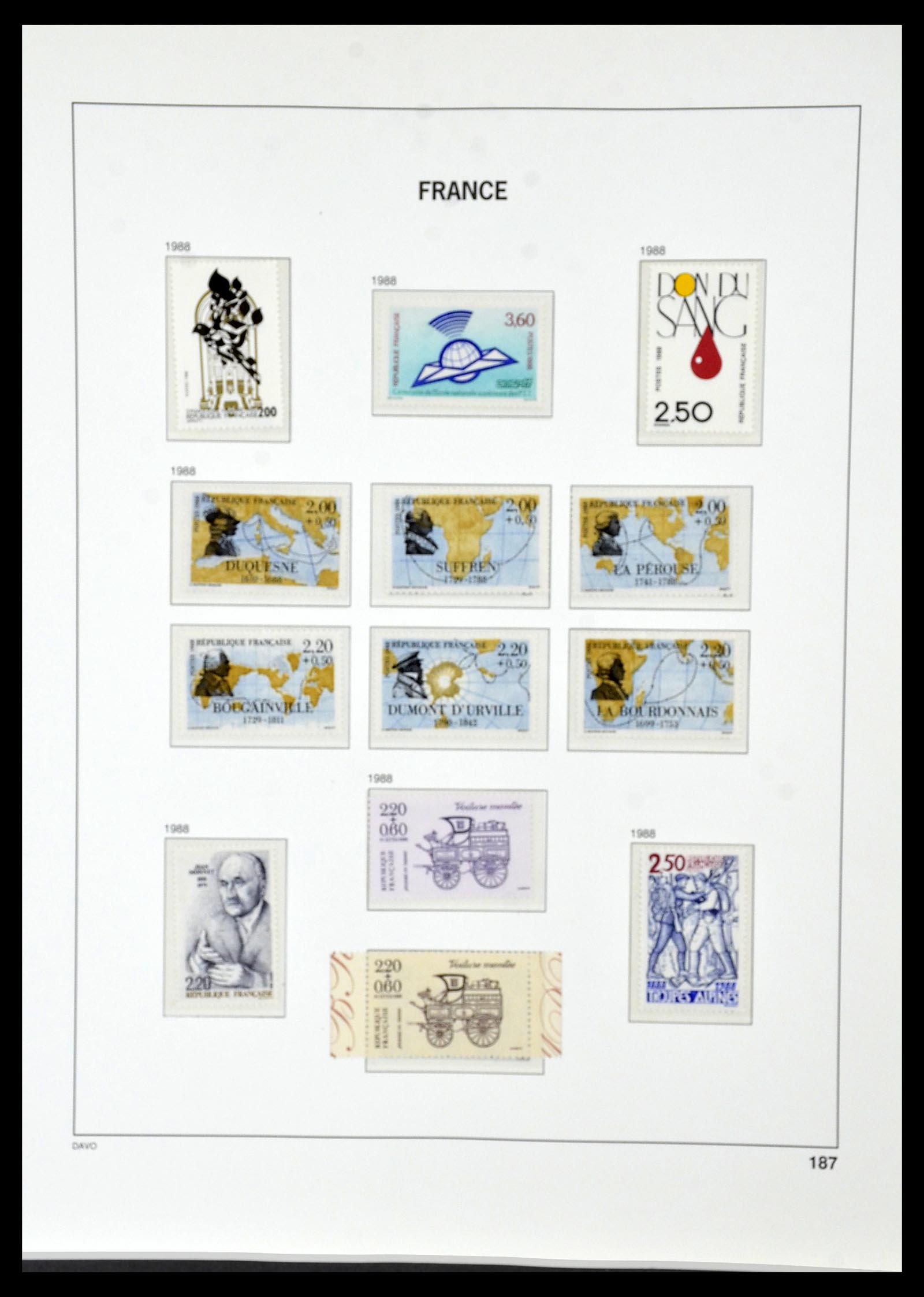 34085 216 - Postzegelverzameling 34085 Frankrijk 1849-1988.