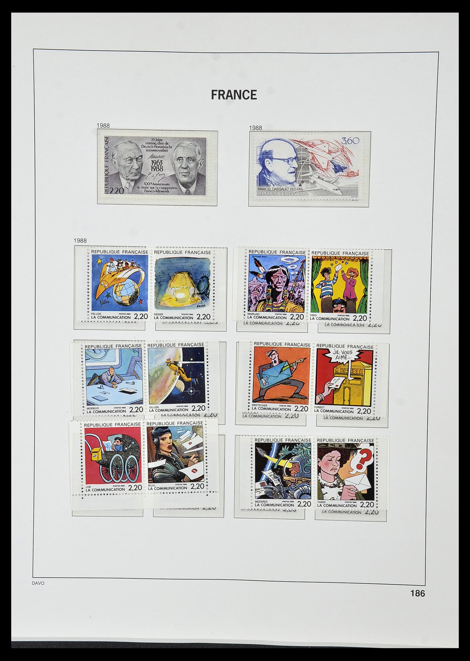 34085 217 - Postzegelverzameling 34085 Frankrijk 1849-1988.