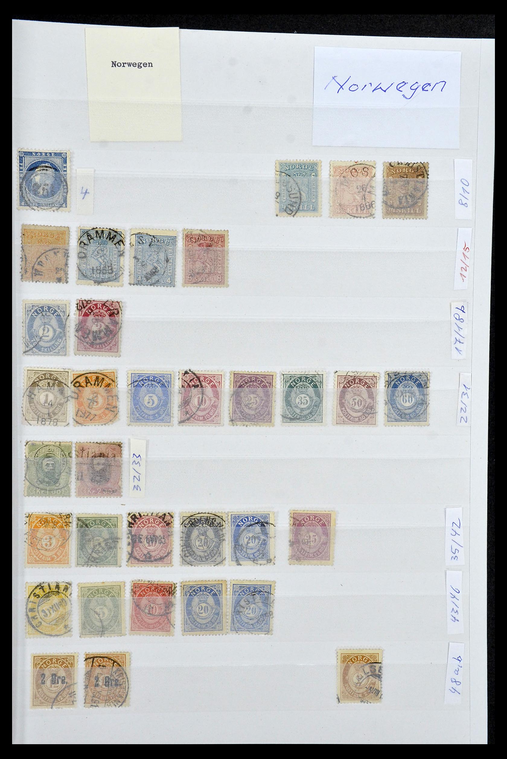 34086 001 - Postzegelverzameling 34086 Noorwegen 1856-1999.