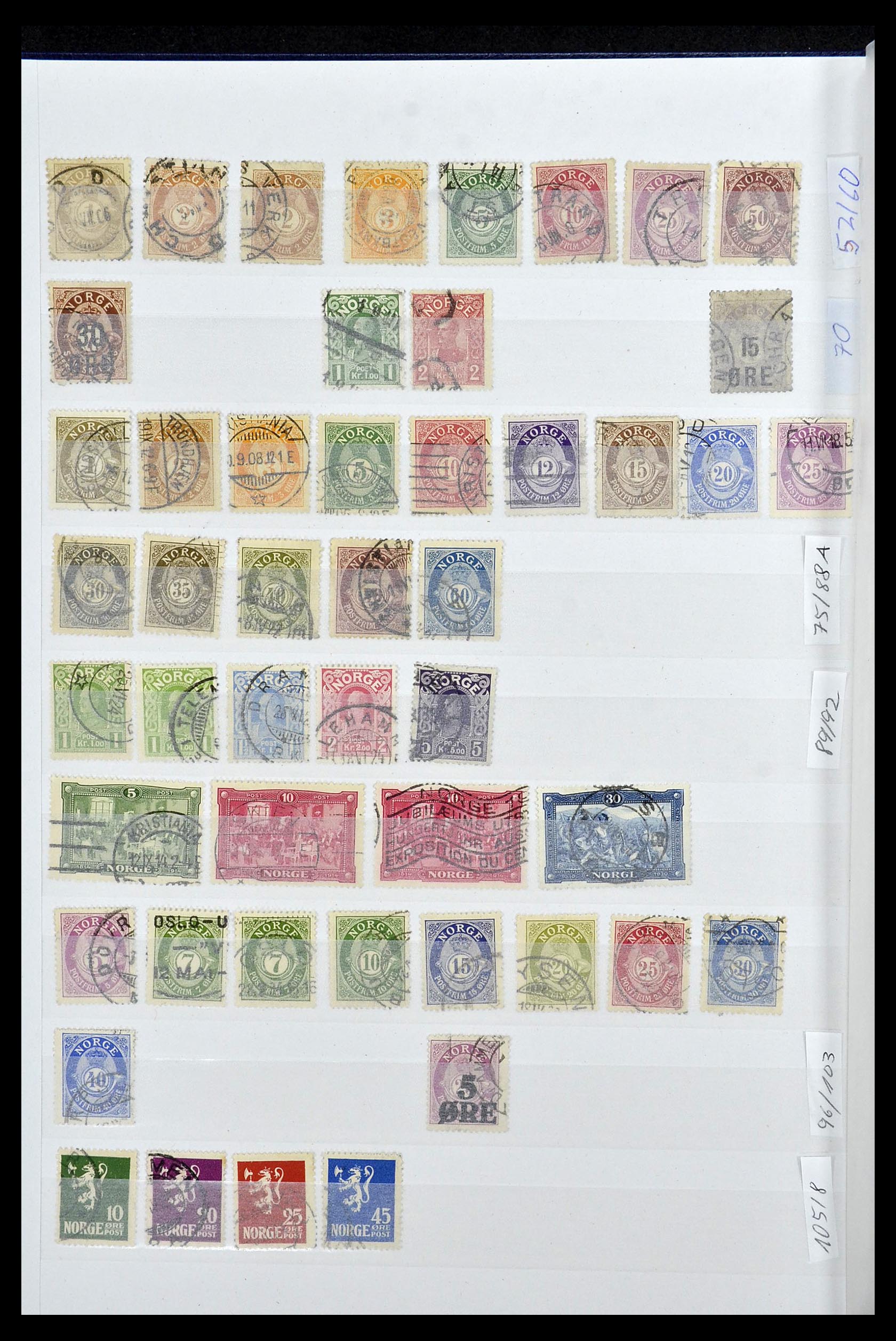 34086 002 - Postzegelverzameling 34086 Noorwegen 1856-1999.