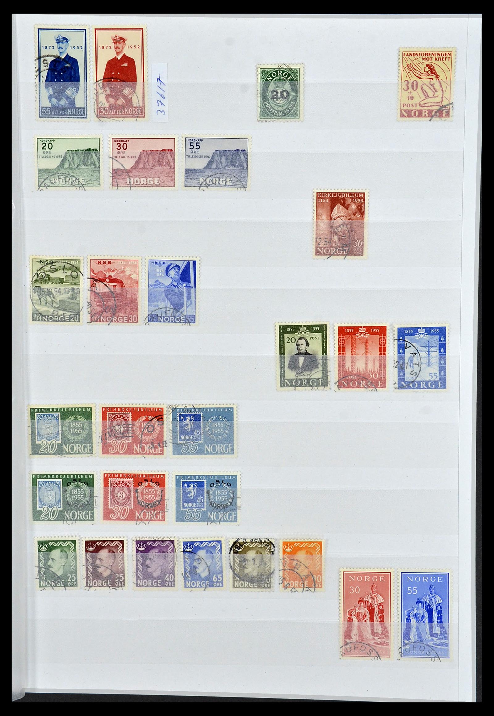 34086 009 - Postzegelverzameling 34086 Noorwegen 1856-1999.