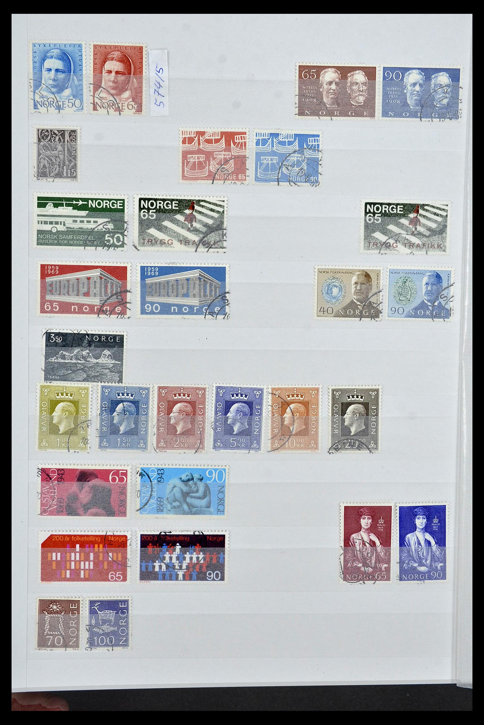 34086 016 - Postzegelverzameling 34086 Noorwegen 1856-1999.