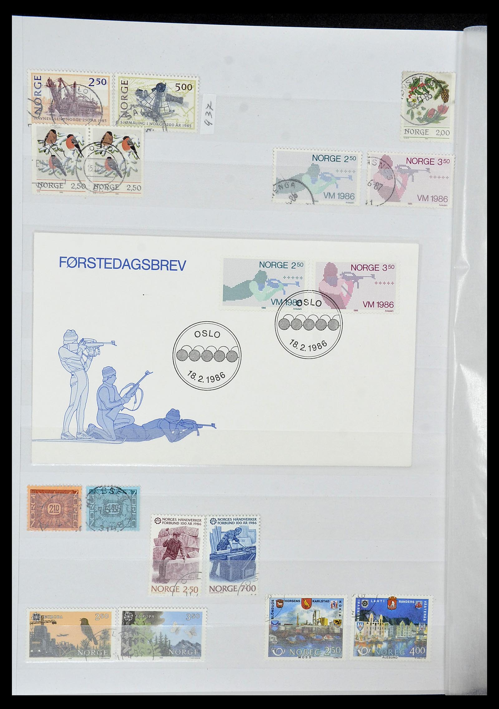 34086 034 - Postzegelverzameling 34086 Noorwegen 1856-1999.