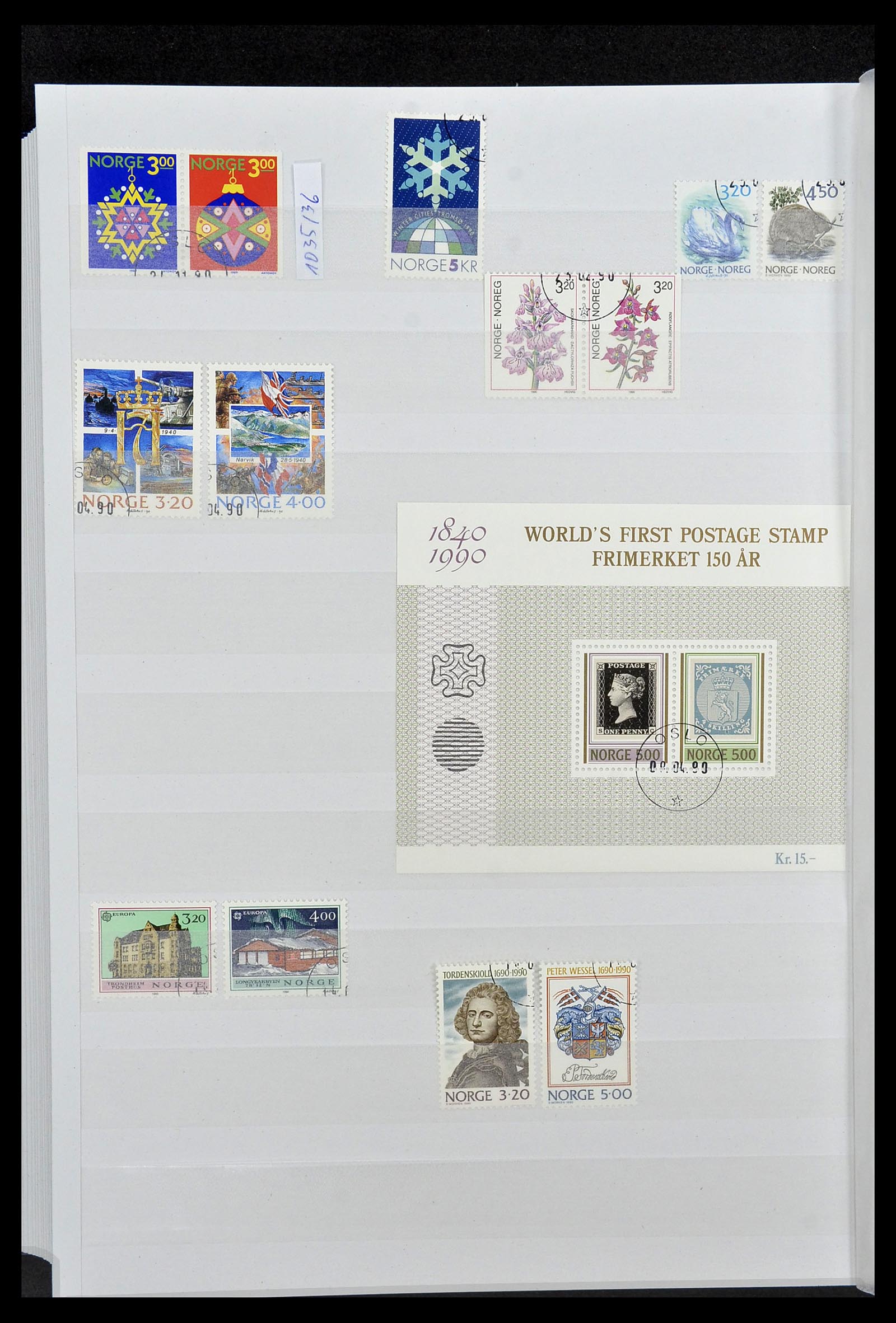 34086 040 - Postzegelverzameling 34086 Noorwegen 1856-1999.