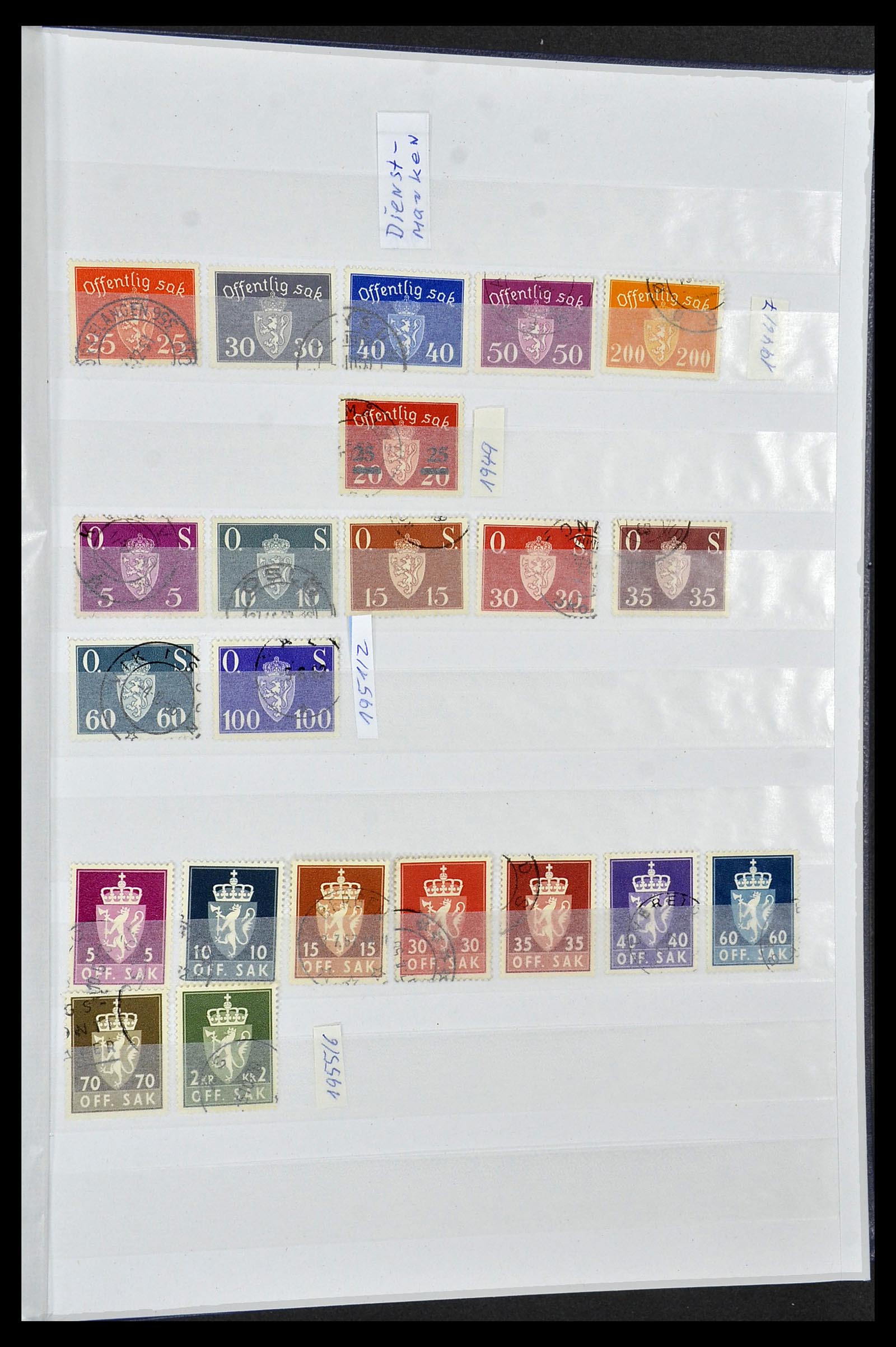 34086 055 - Postzegelverzameling 34086 Noorwegen 1856-1999.