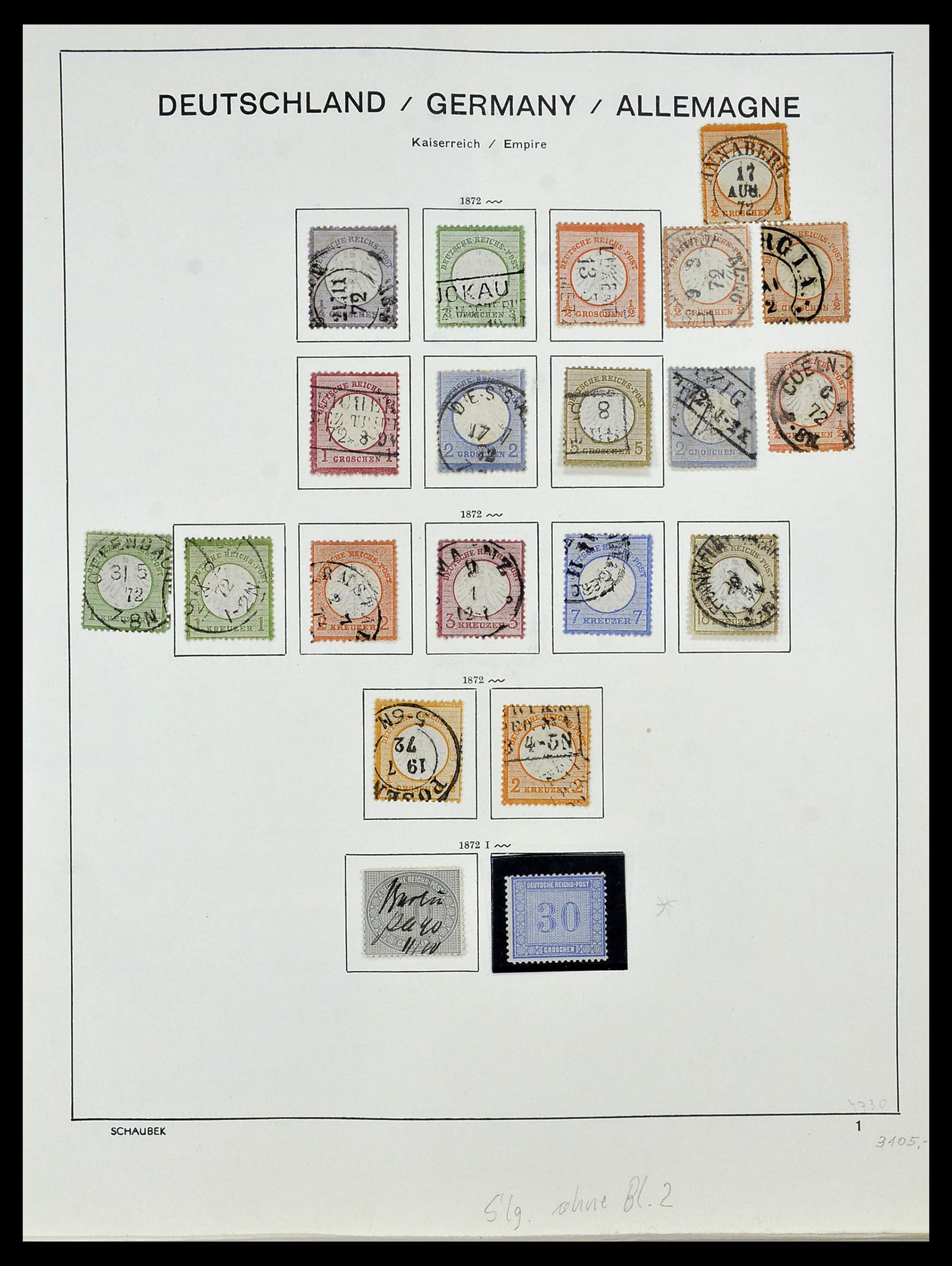 34087 001 - Postzegelverzameling 34087 Duitse Rijk 1872-1945.