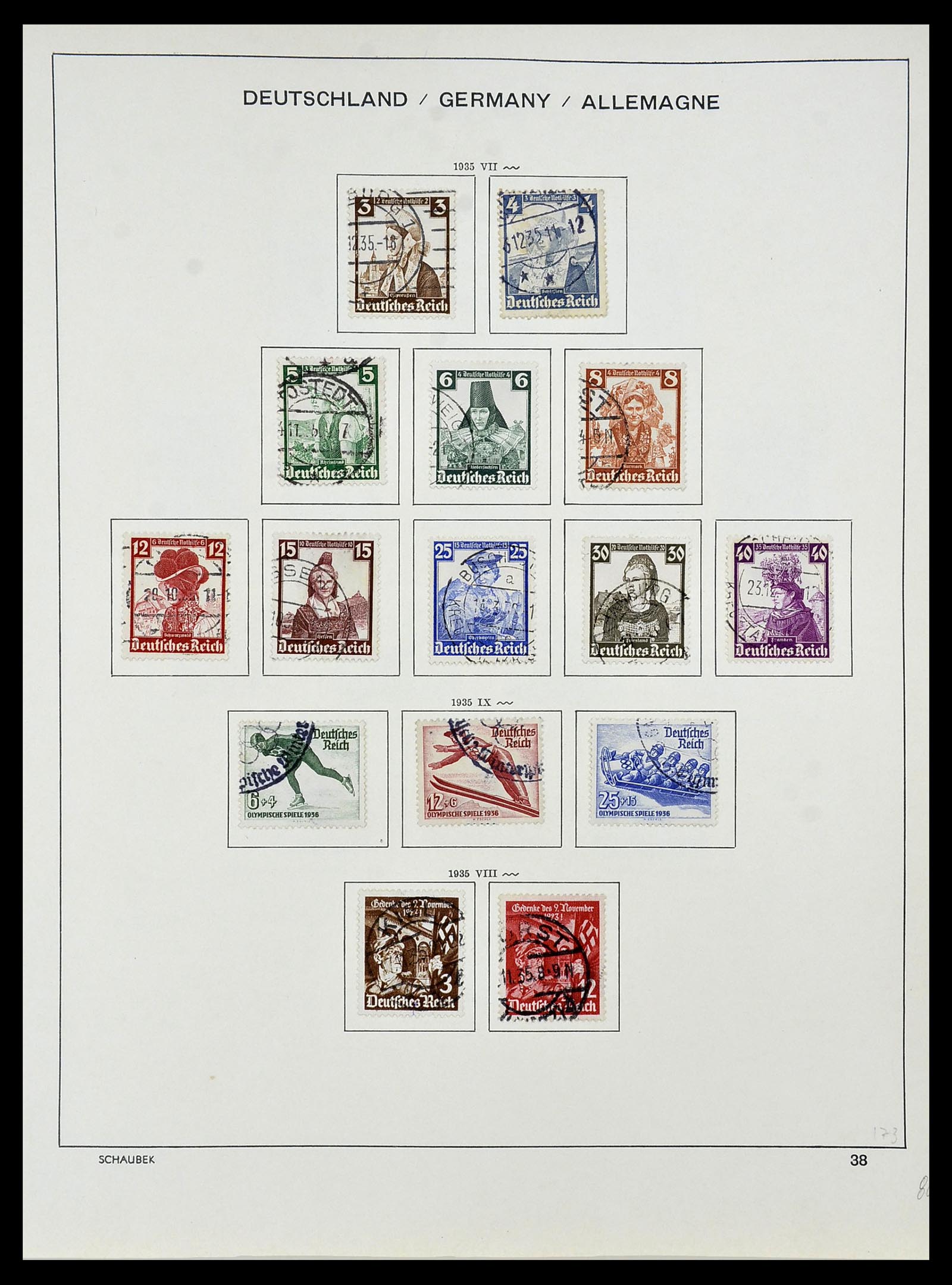 34087 043 - Postzegelverzameling 34087 Duitse Rijk 1872-1945.