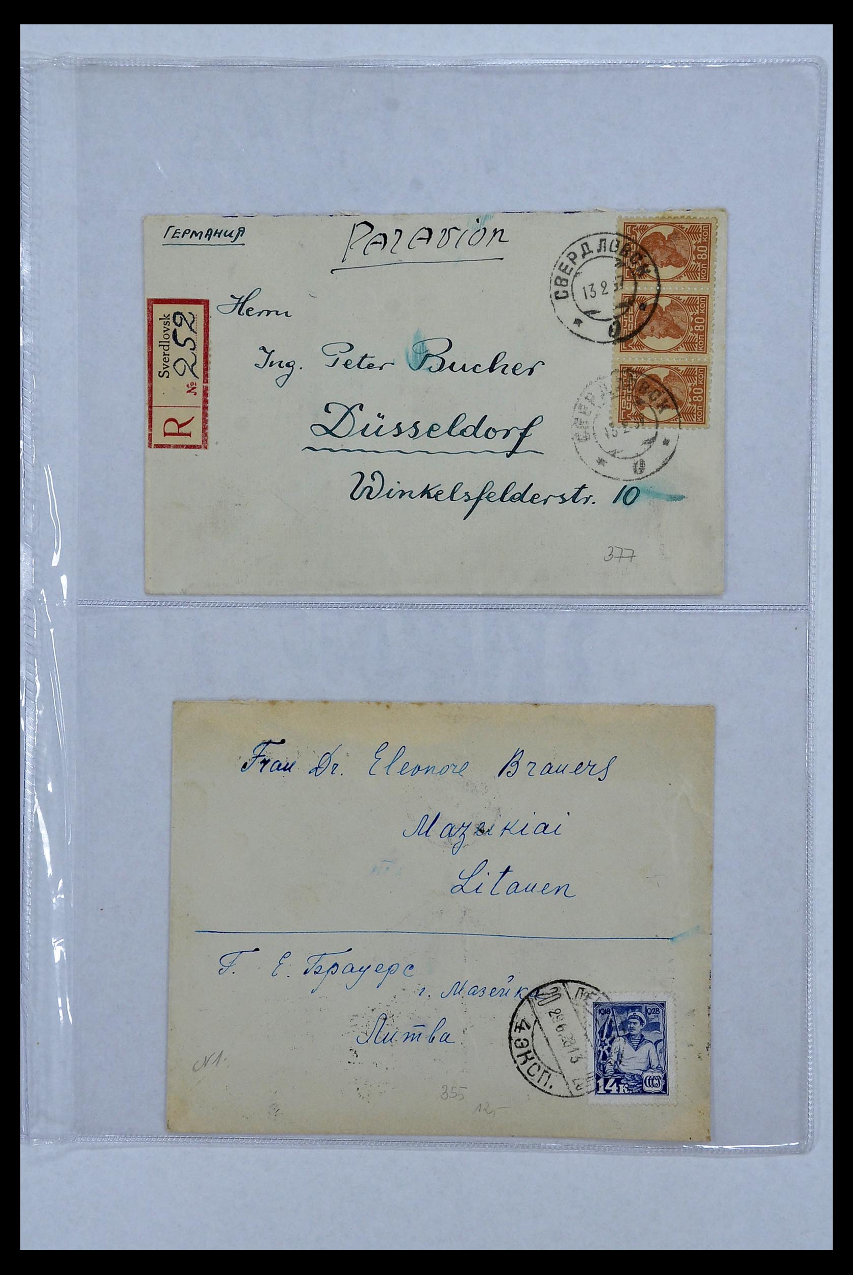 34088 033 - Postzegelverzameling 34088 Rusland brieven 1868-1958.