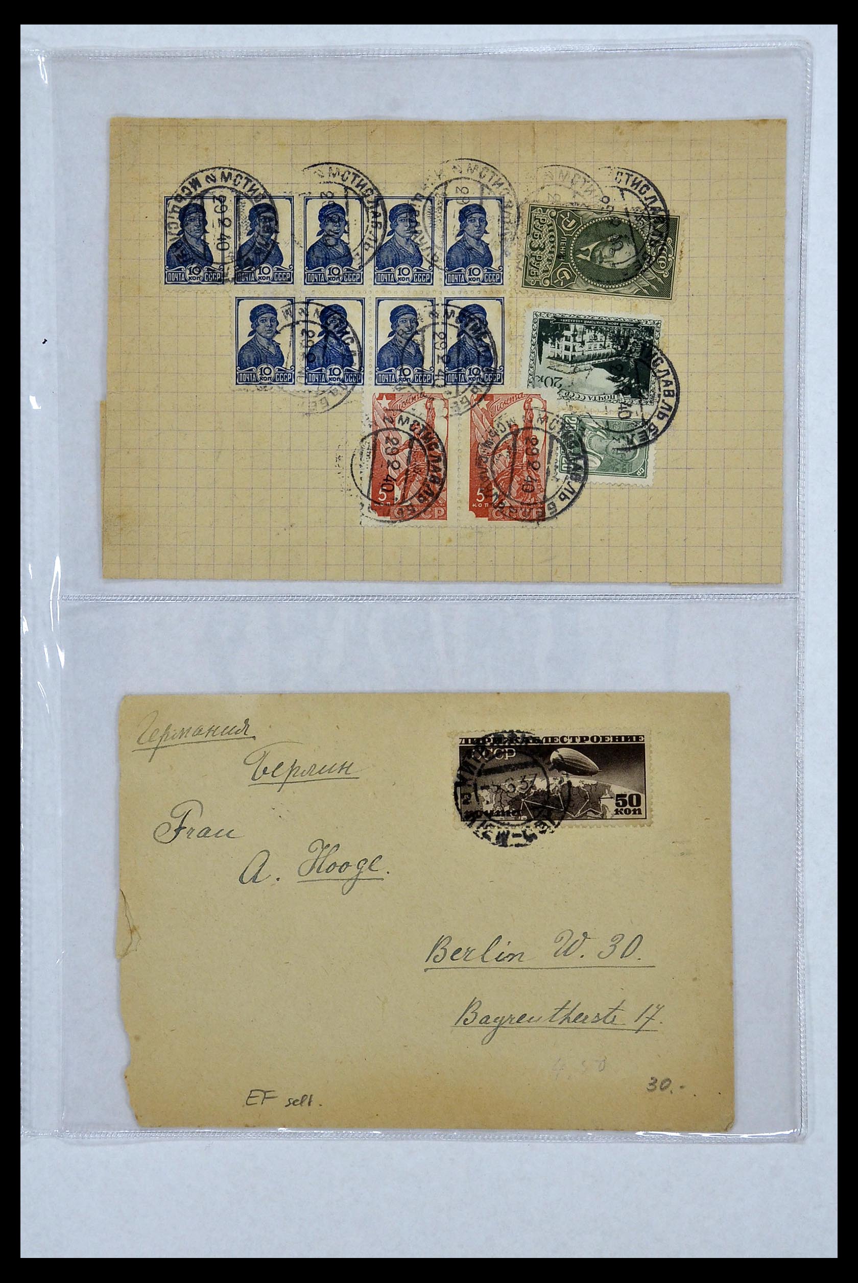 34088 057 - Postzegelverzameling 34088 Rusland brieven 1868-1958.