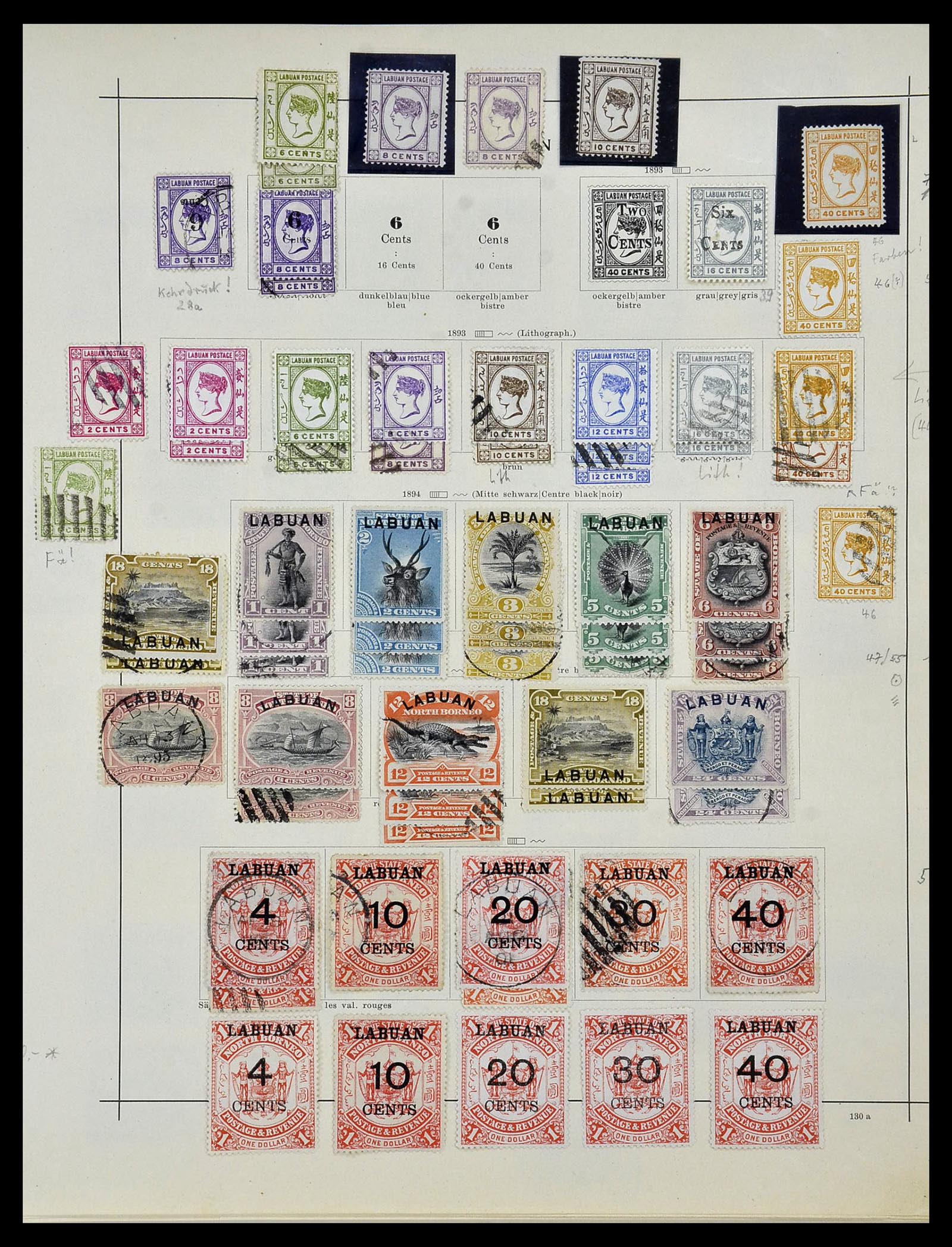 34091 002 - Postzegelverzameling 34091 Labuan 1879-1904.
