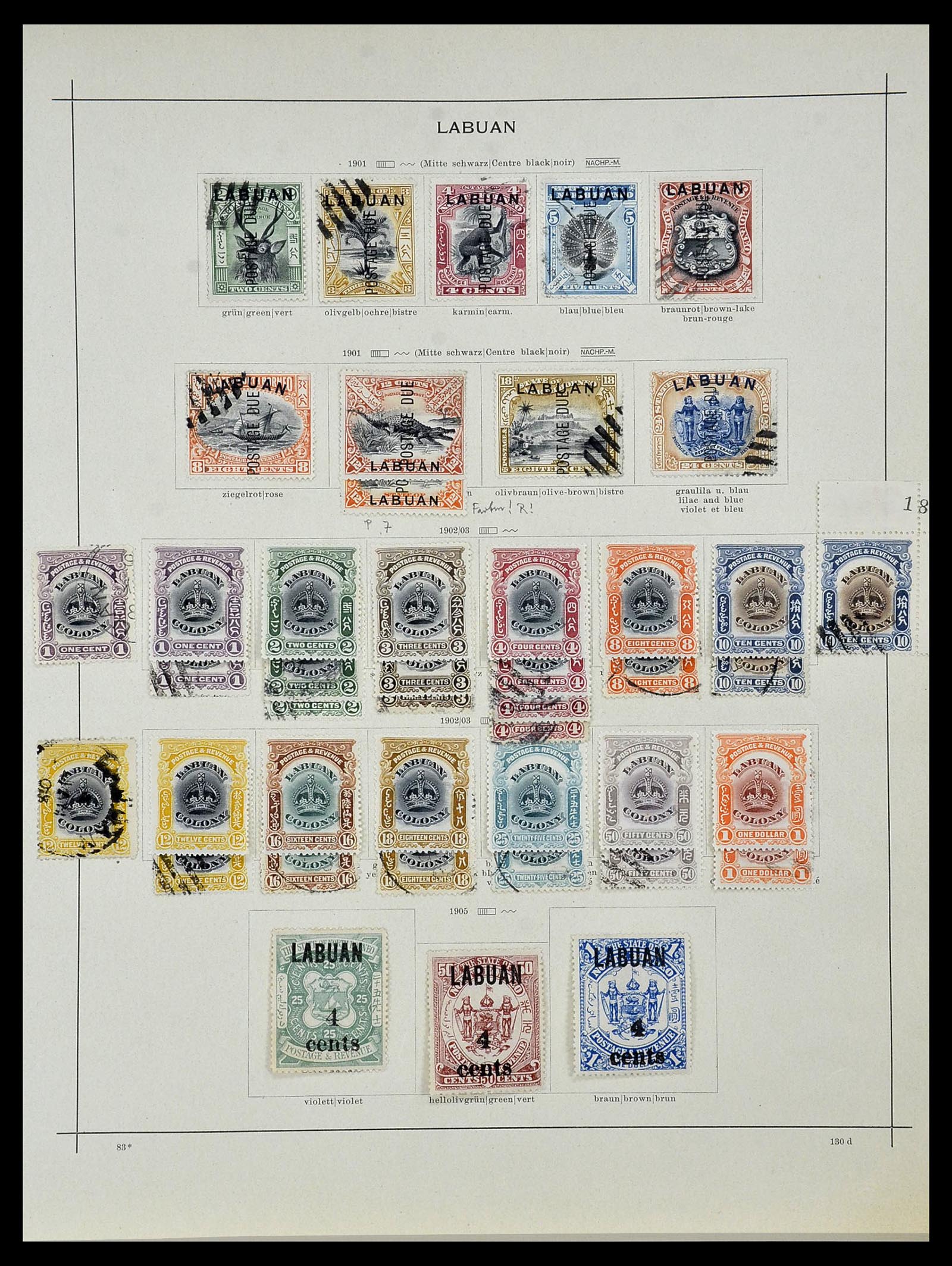 34091 005 - Postzegelverzameling 34091 Labuan 1879-1904.