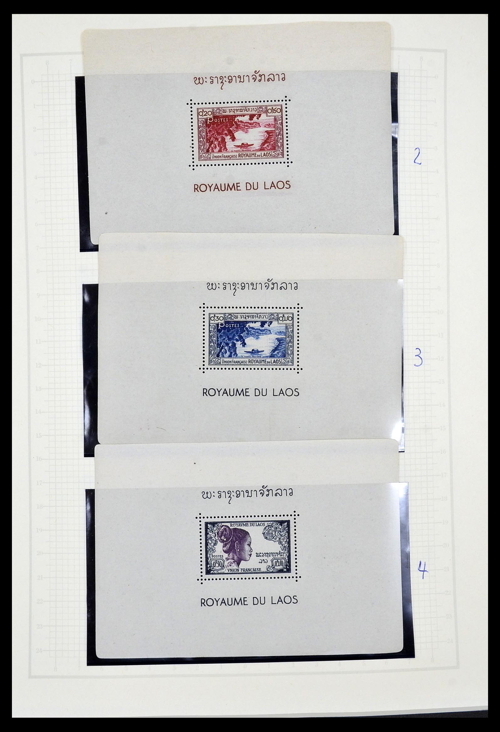 34092 003 - Postzegelverzameling 34092 Laos 1951-1972.