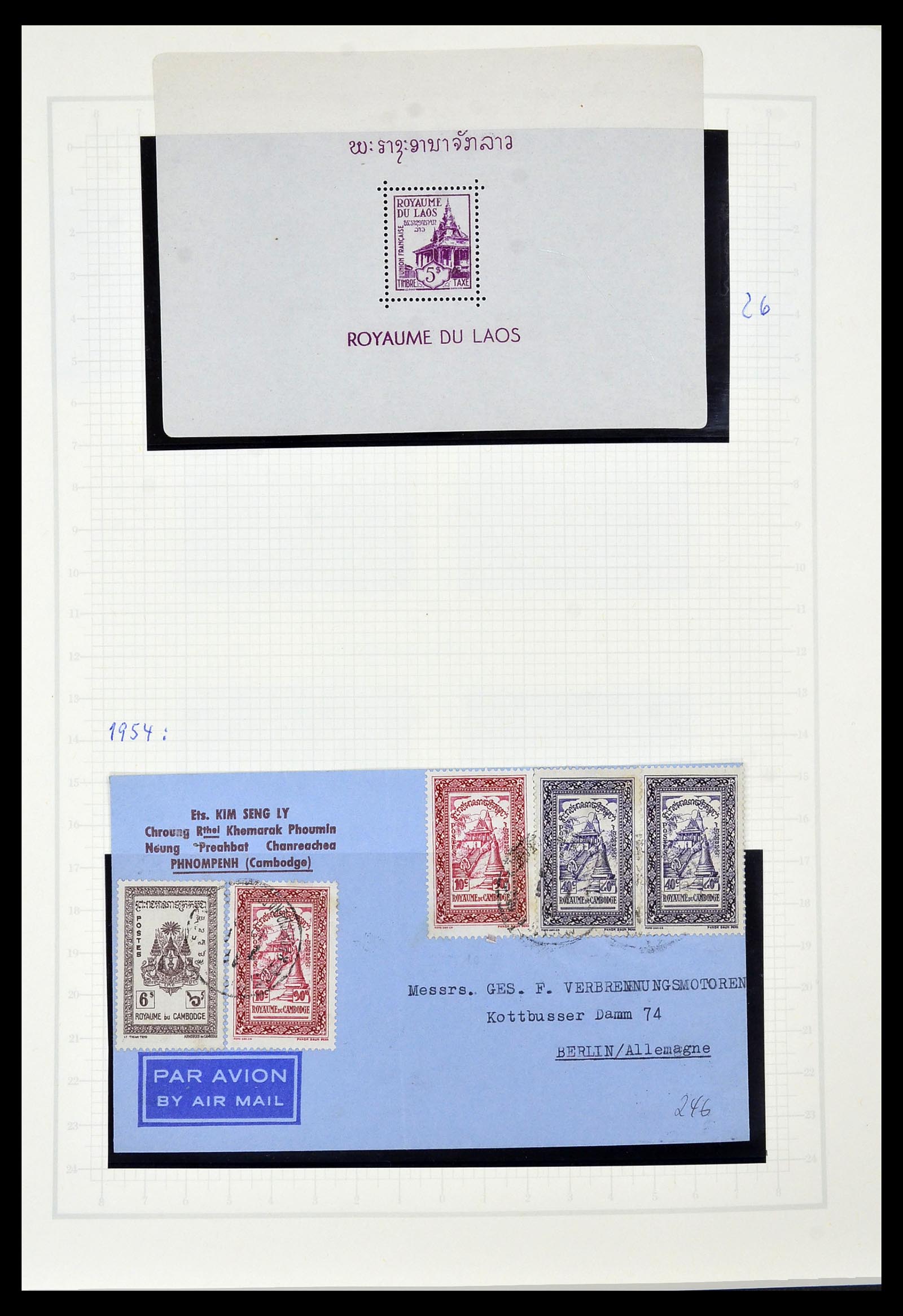 34092 011 - Postzegelverzameling 34092 Laos 1951-1972.