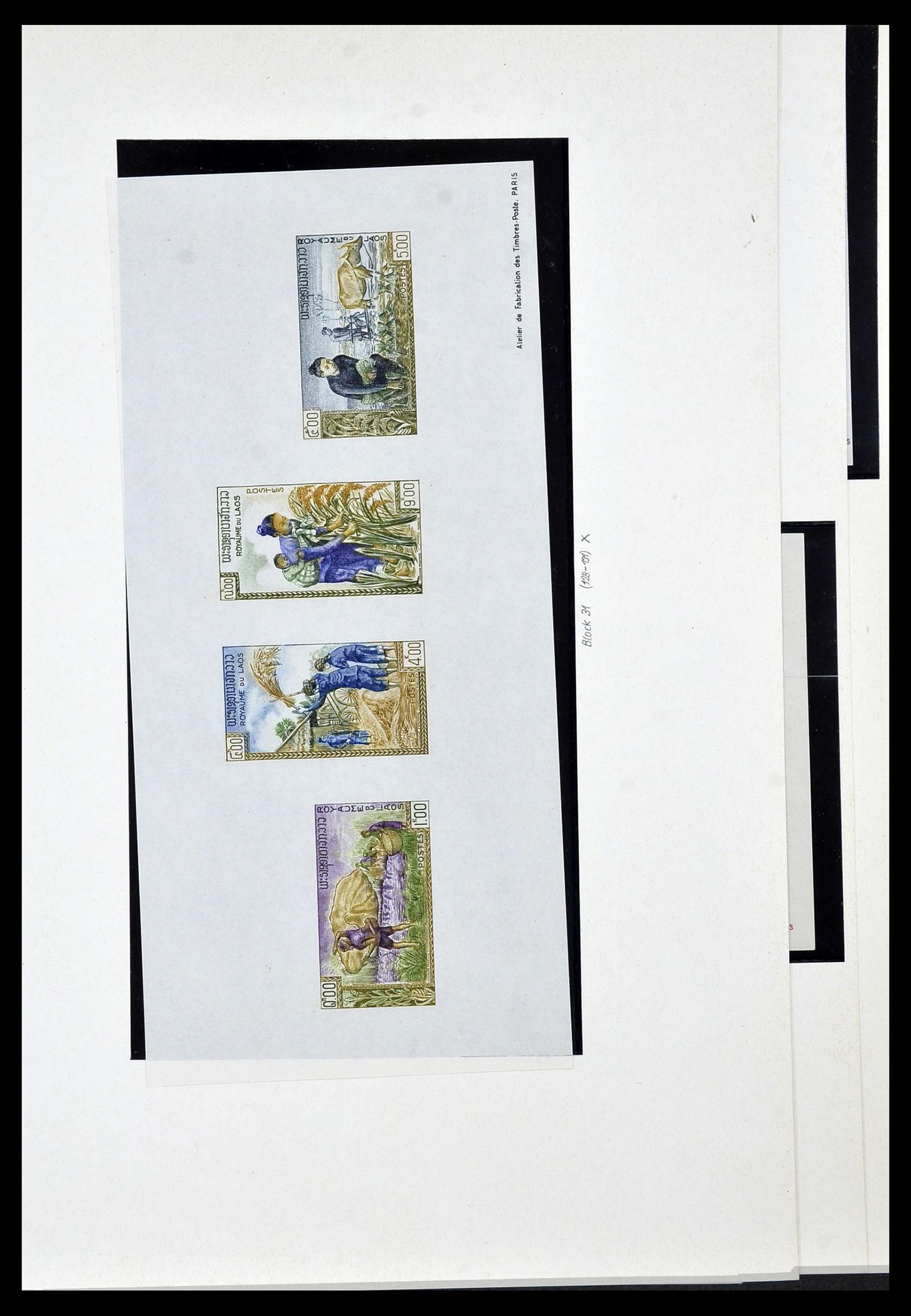 34092 021 - Postzegelverzameling 34092 Laos 1951-1972.