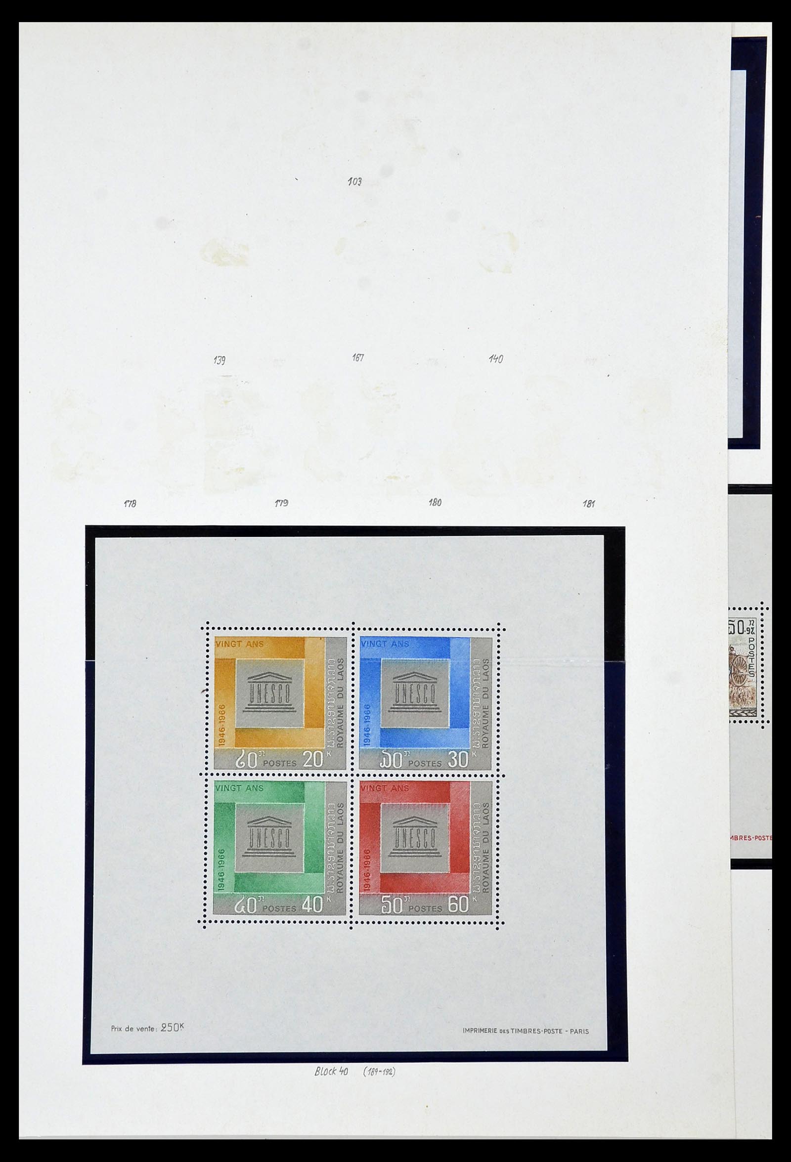 34092 025 - Postzegelverzameling 34092 Laos 1951-1972.