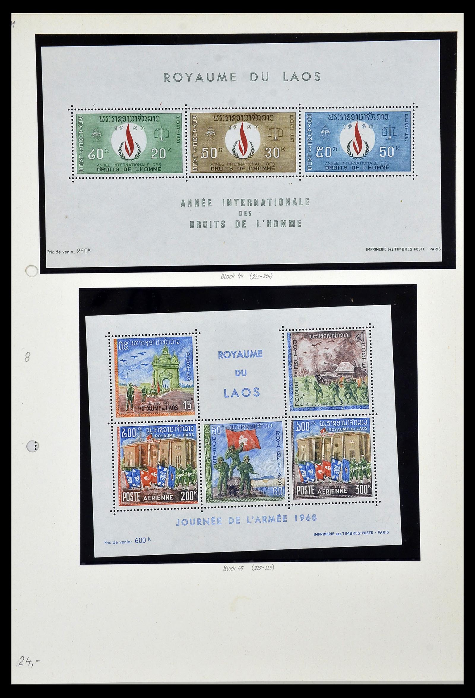 34092 027 - Postzegelverzameling 34092 Laos 1951-1972.