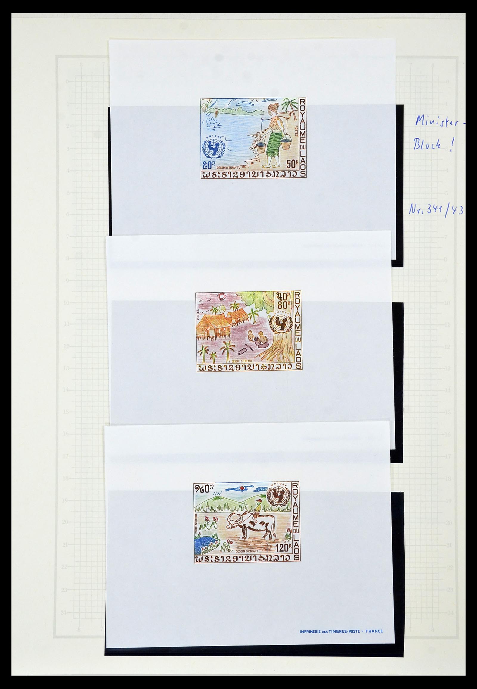 34092 030 - Postzegelverzameling 34092 Laos 1951-1972.