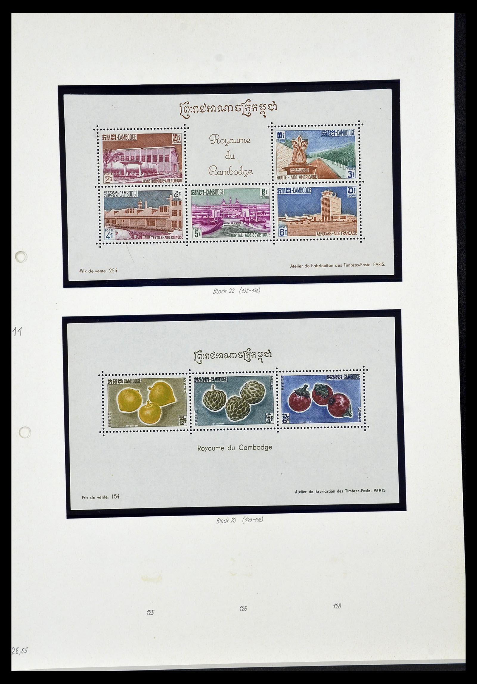 34092 033 - Postzegelverzameling 34092 Laos 1951-1972.