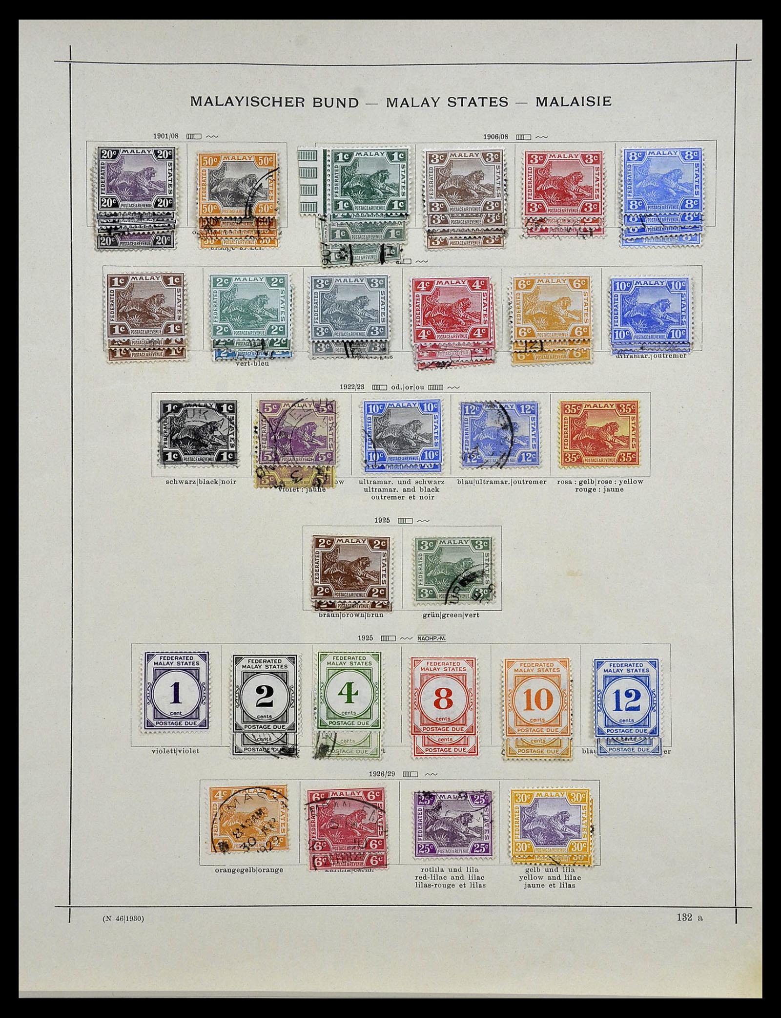 34093 002 - Stamp collection 34093 Malaysia 1900-1935.