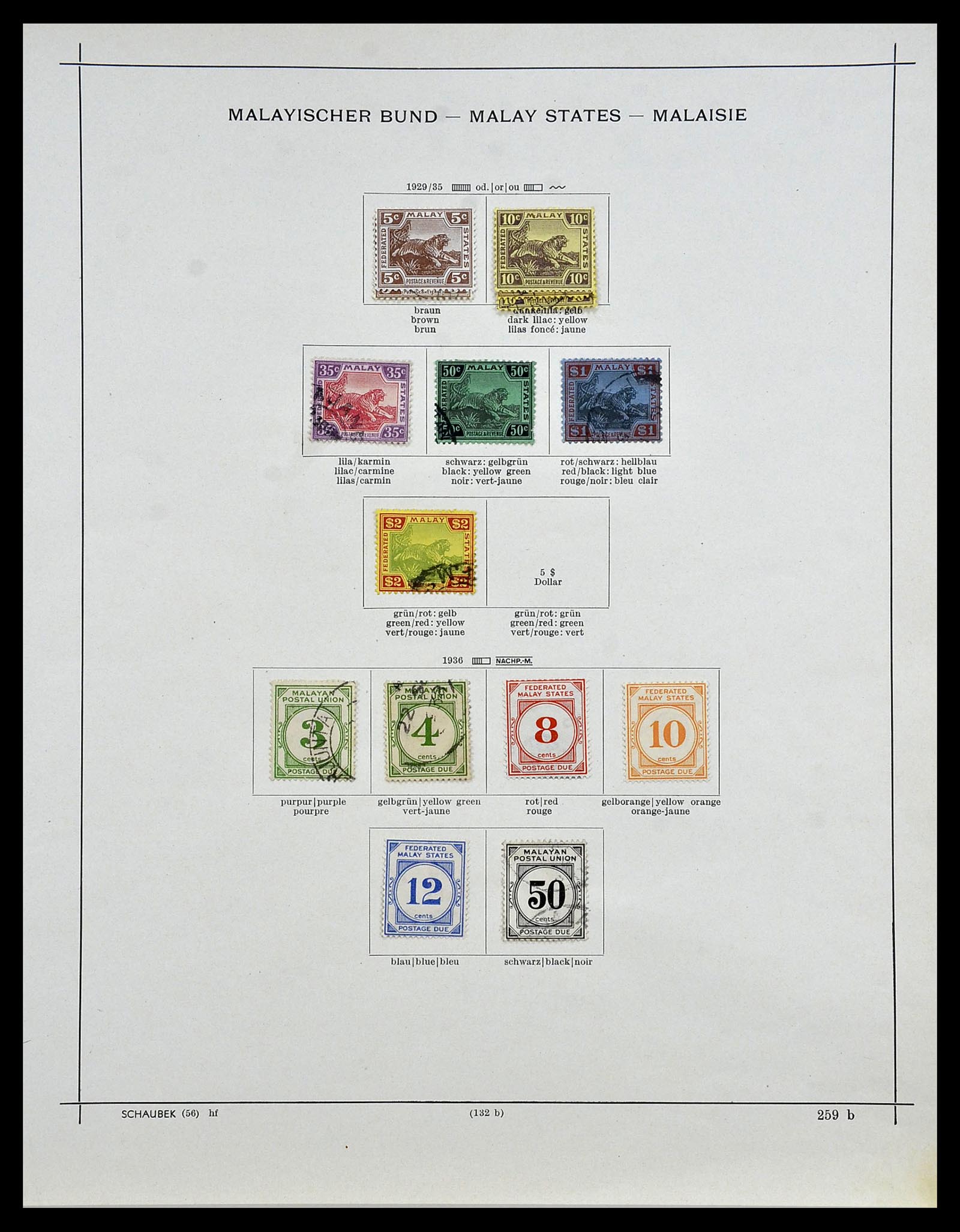 34093 003 - Postzegelverzameling 34093 Maleisië 1900-1935.